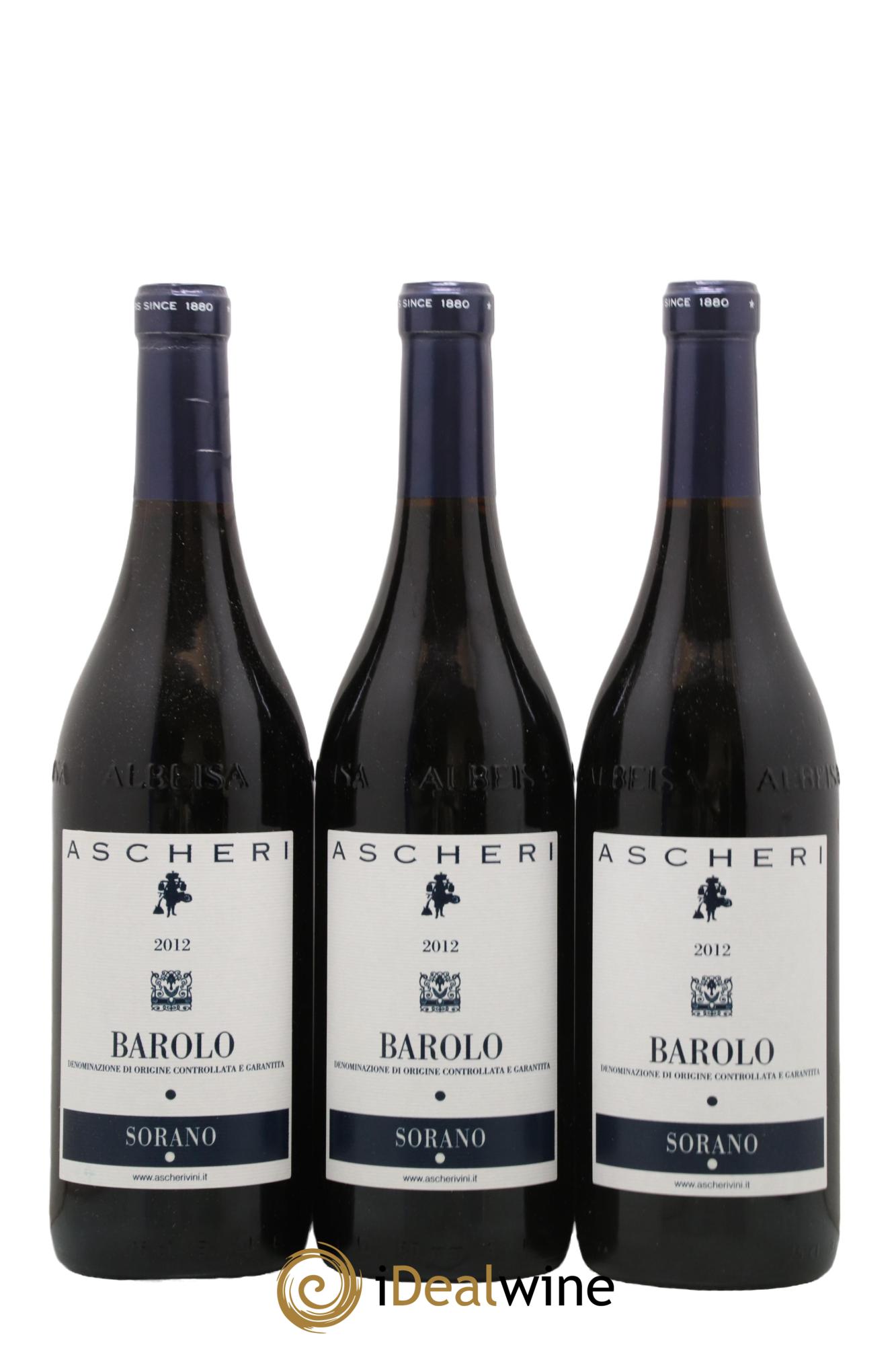 Barolo Ascheri Sorrano 2012 - Lot de 3 bouteilles - 0