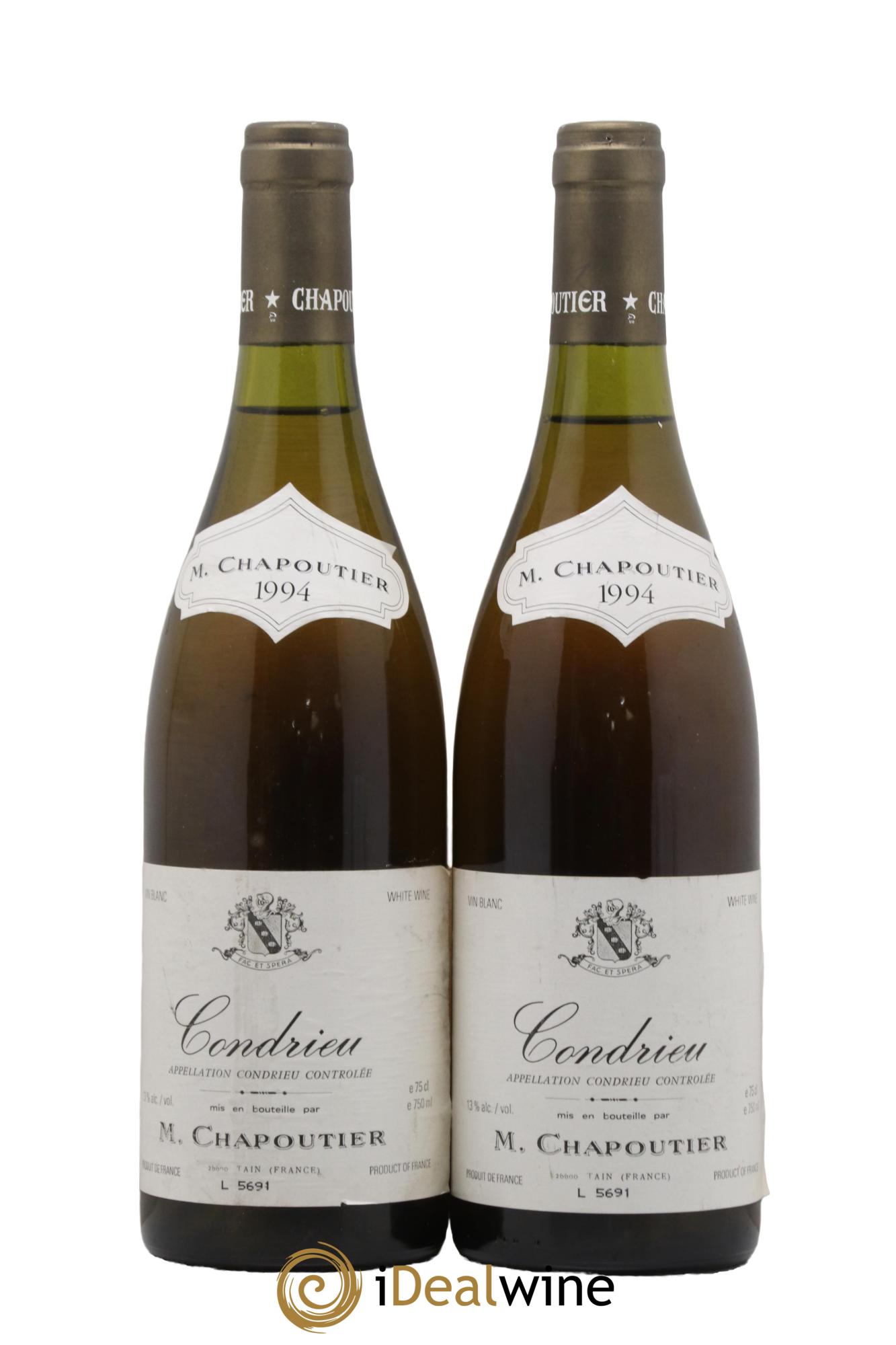 Condrieu Chapoutier 1994 - Posten von 2 Flaschen - 0