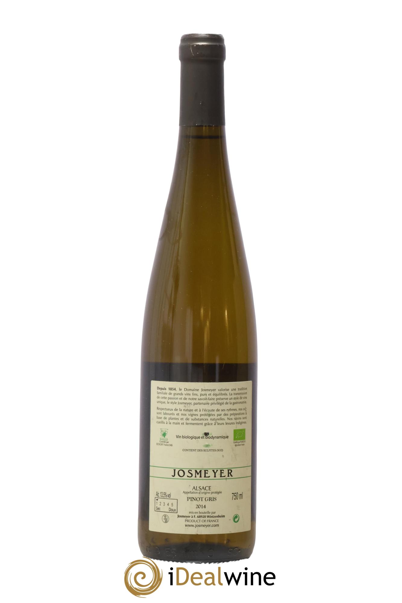 Alsace Pinot Gris Le Fromenteau Josmeyer (Domaine) 2014 - Lot de 1 bouteille - 1