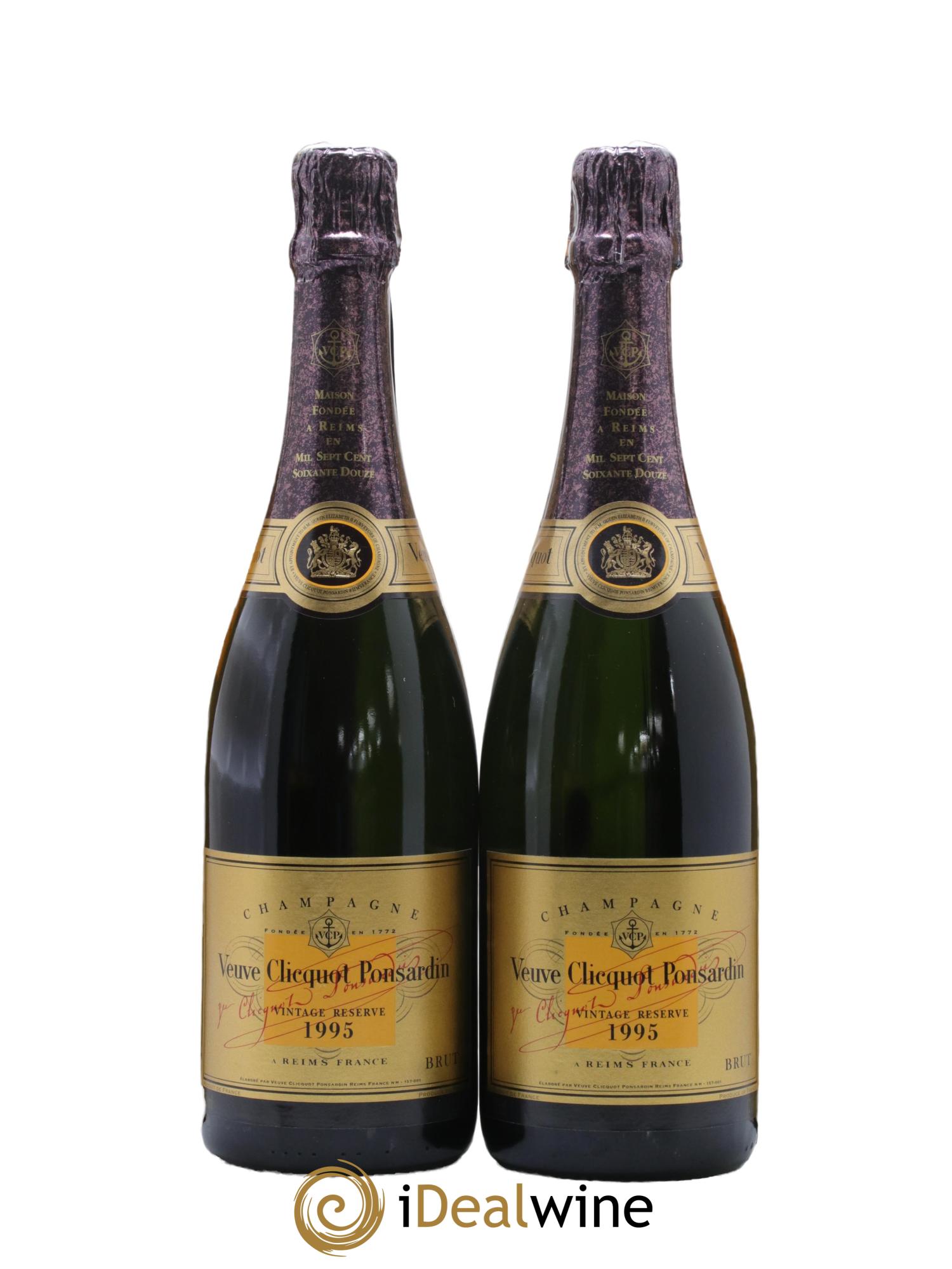 Vintage Veuve Clicquot 1995 - Posten von 2 Flaschen - 0