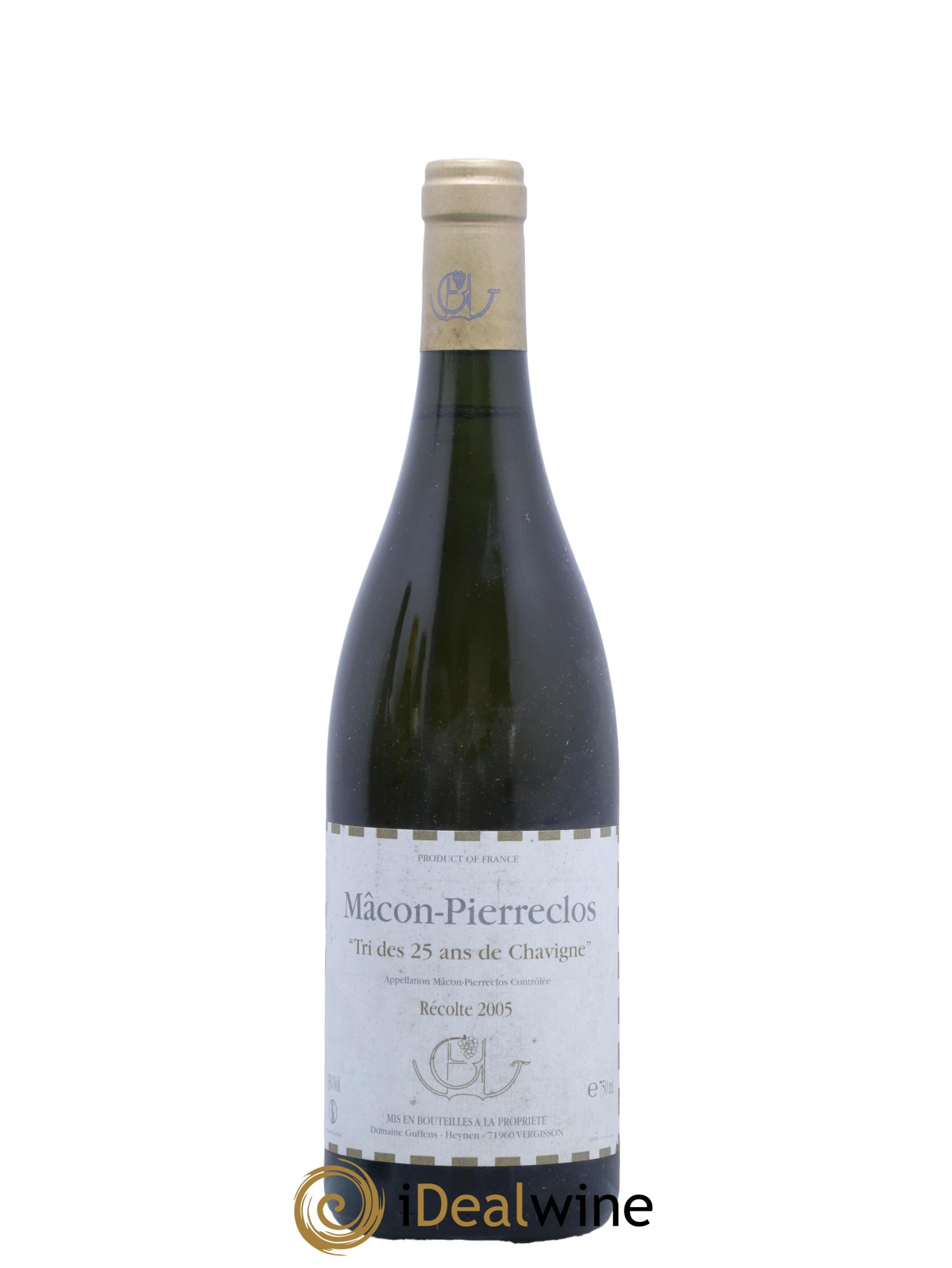 Mâcon -Pierreclos Tri des 25 Ans de Chavigne Domaine Guffens Heynen 2005 - Lot de 1 bouteille - 0