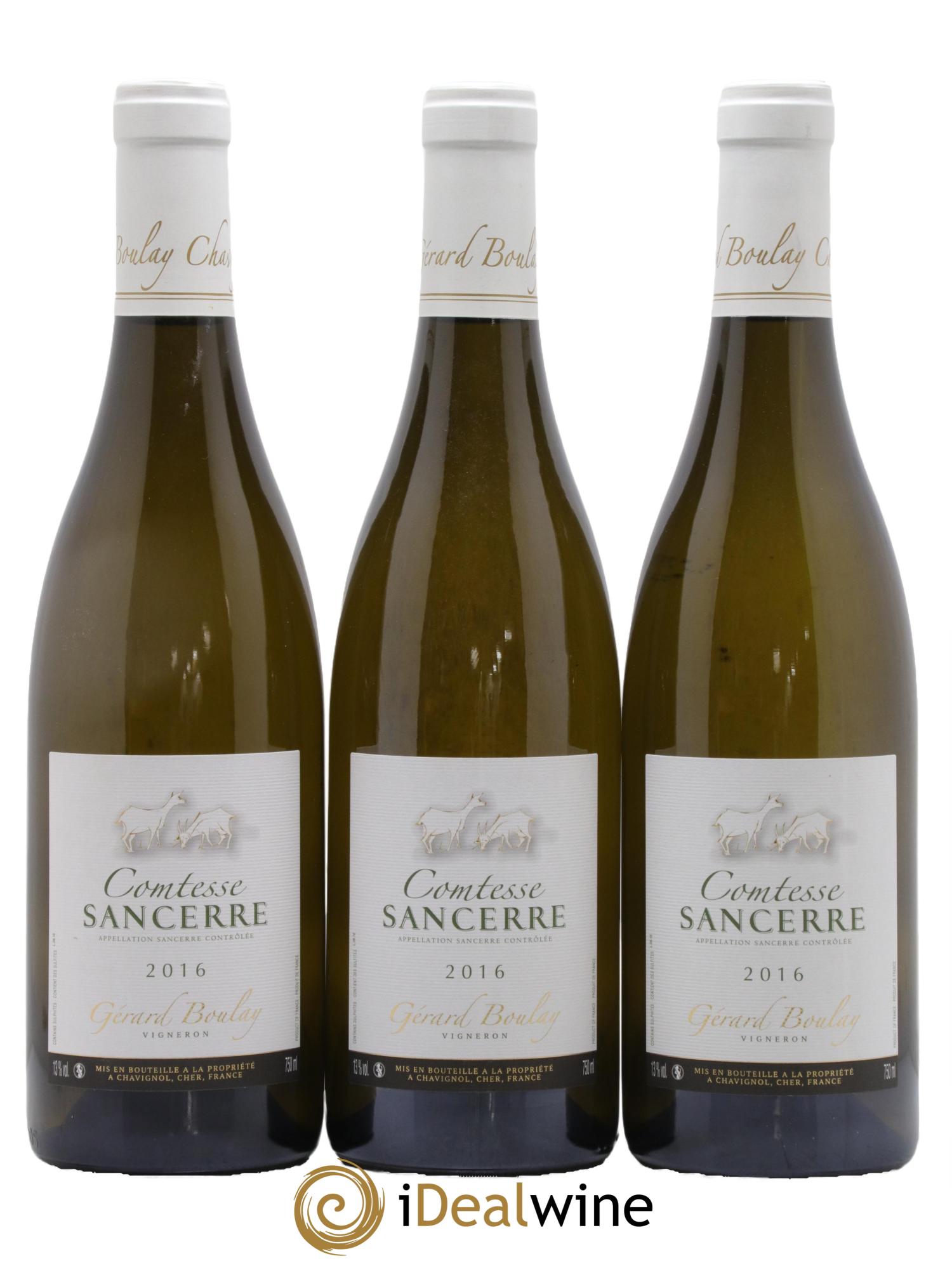 Sancerre Comtesse Gérard Boulay 2016 - Lot de 3 bouteilles - 0