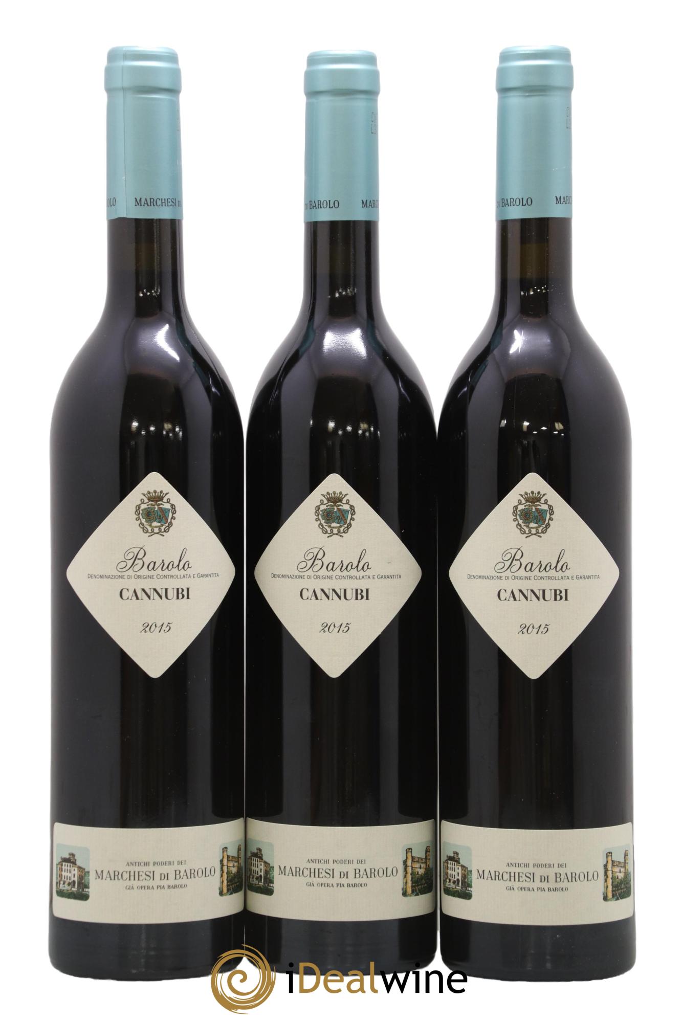 Barolo DOCG Cannubi Marchesi di Barolo 2015 - Lot de 3 bouteilles - 0