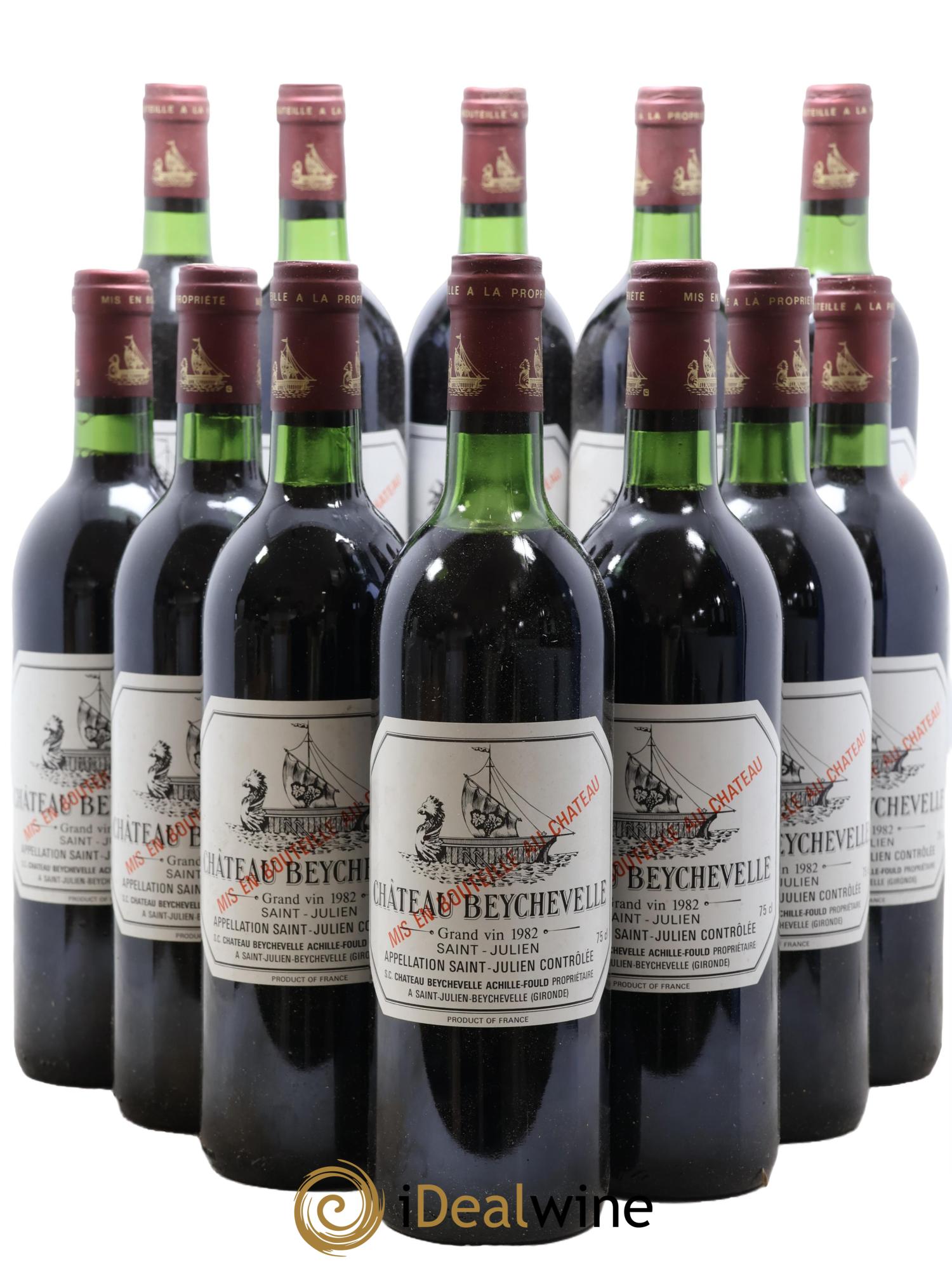 Château Beychevelle 4ème Grand Cru Classé 1982 - Lotto di 12 bottiglie - 0