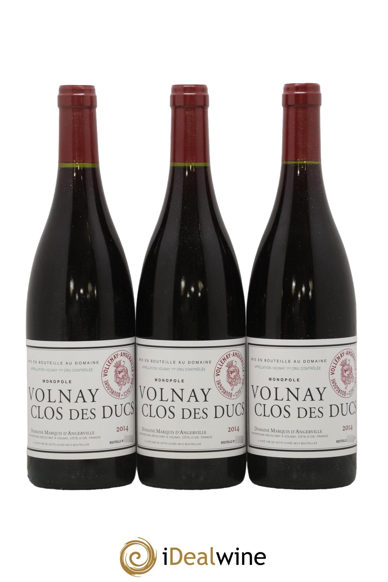 Volnay 1er Cru Clos des Ducs Marquis d'Angerville (Domaine) 2014 - Lot de 6 bouteilles - 3