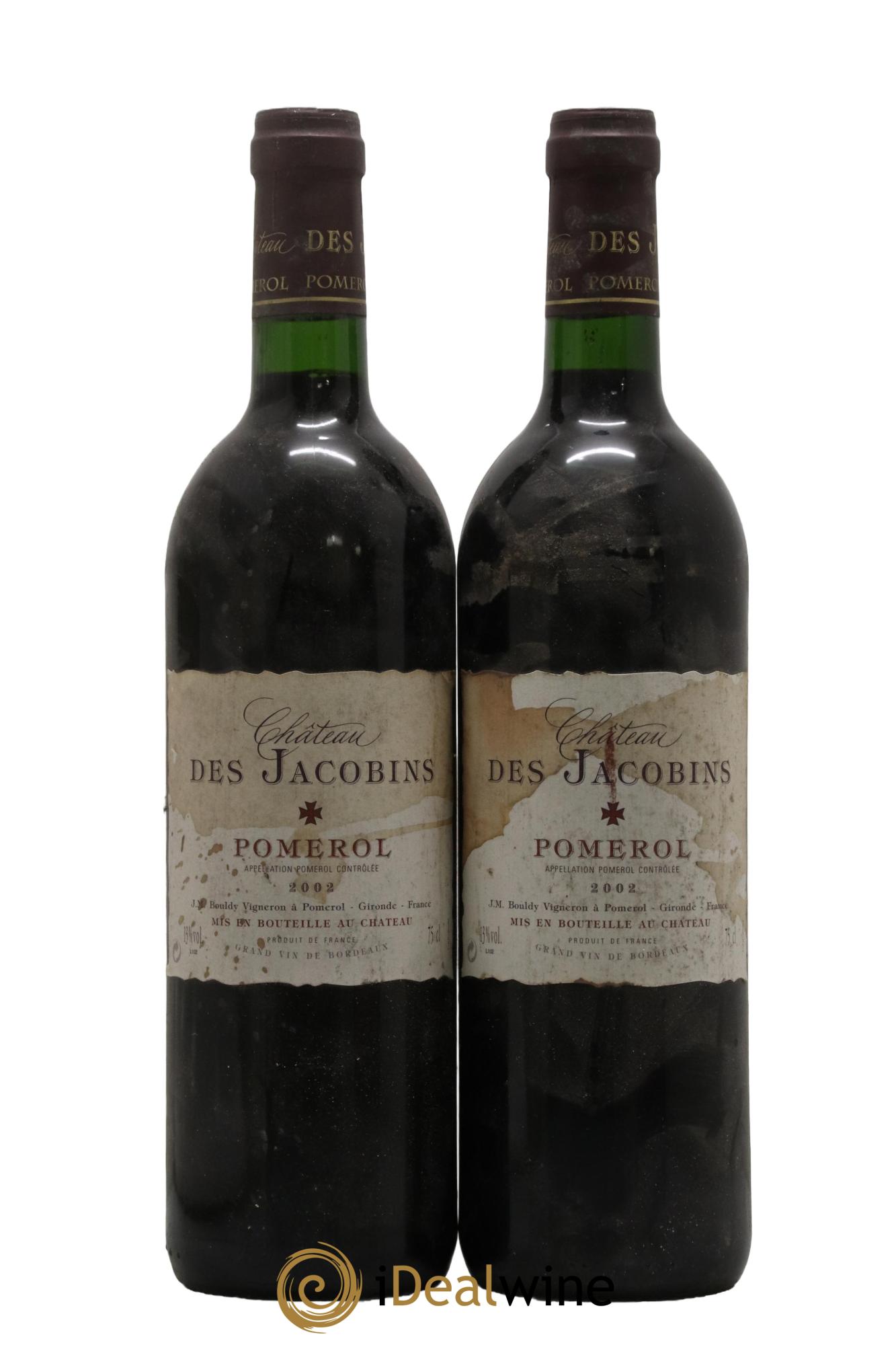 Pomerol Château des Jacobins 2002 - Lot de 2 bouteilles - 0