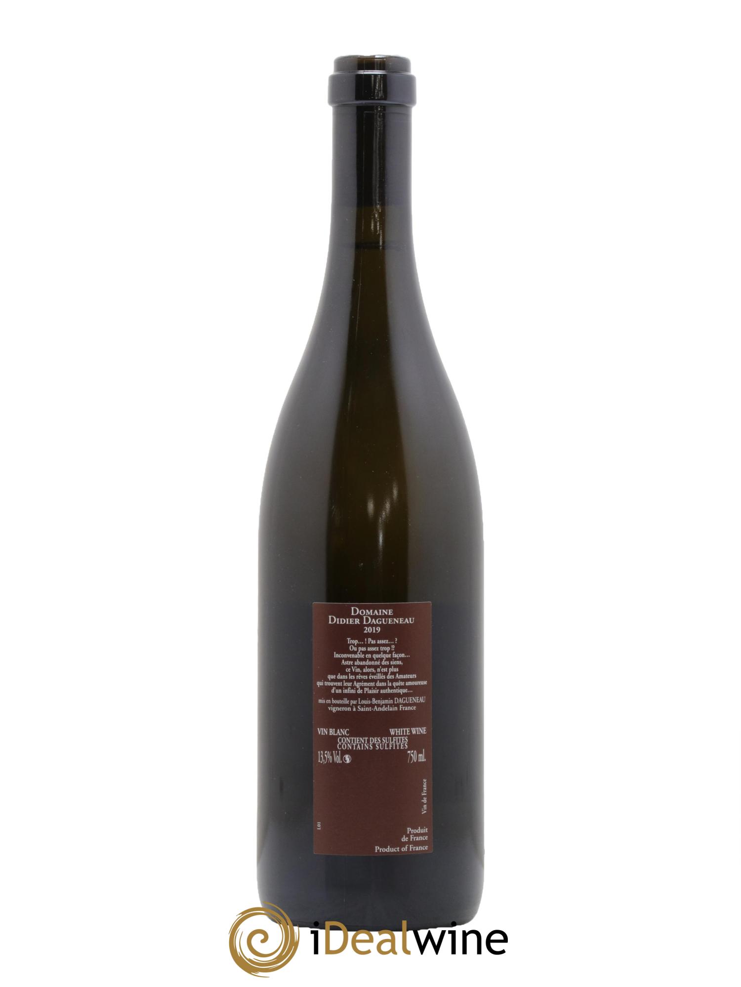 Vin de France (anciennement Pouilly-Fumé) Pur Sang Dagueneau (Domaine Didier - Louis-Benjamin) 2019 - Posten von 1 Flasche - 1