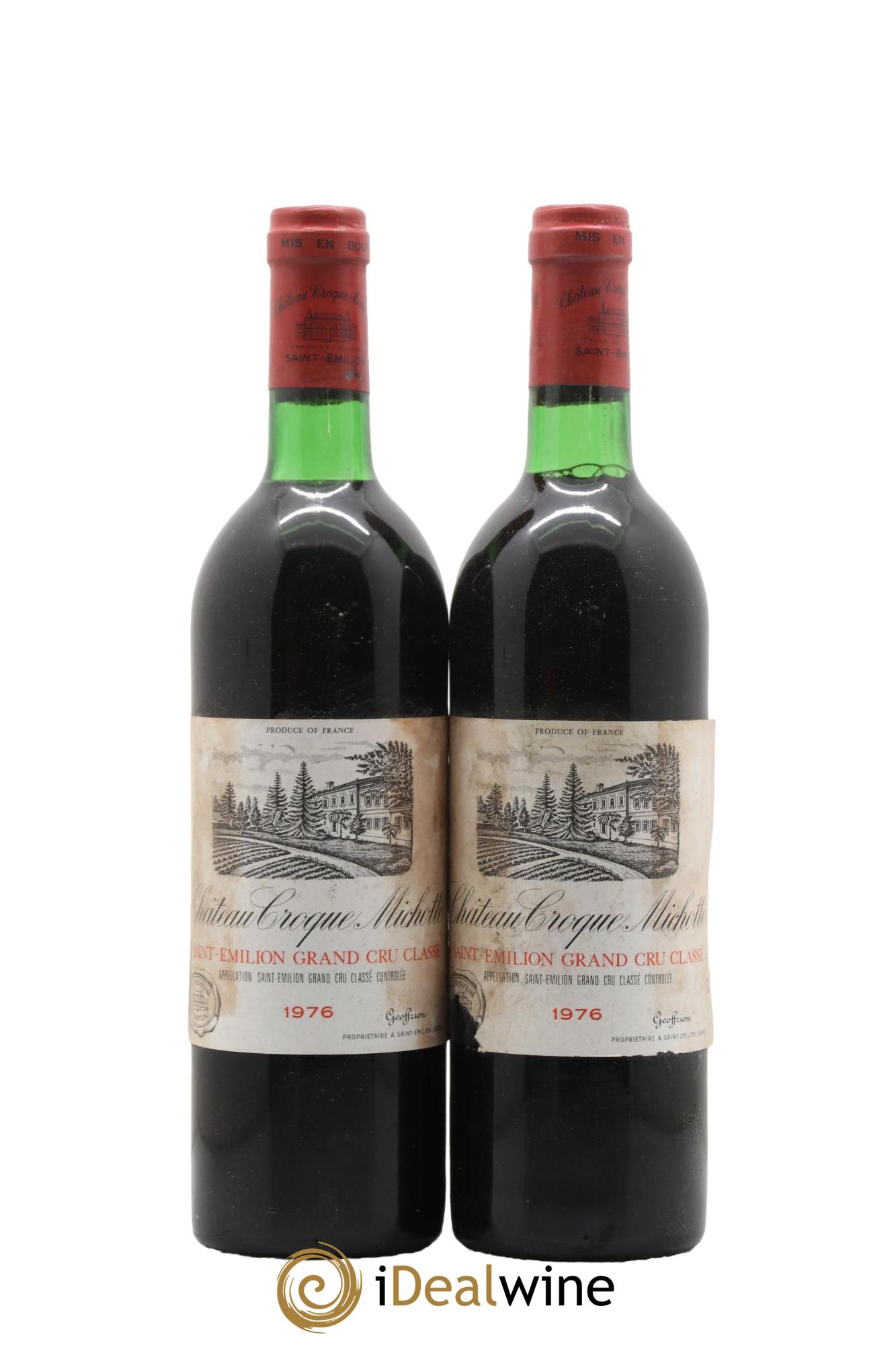 Château Croque Michotte 1976 - Lotto di 2 bottiglie - 0
