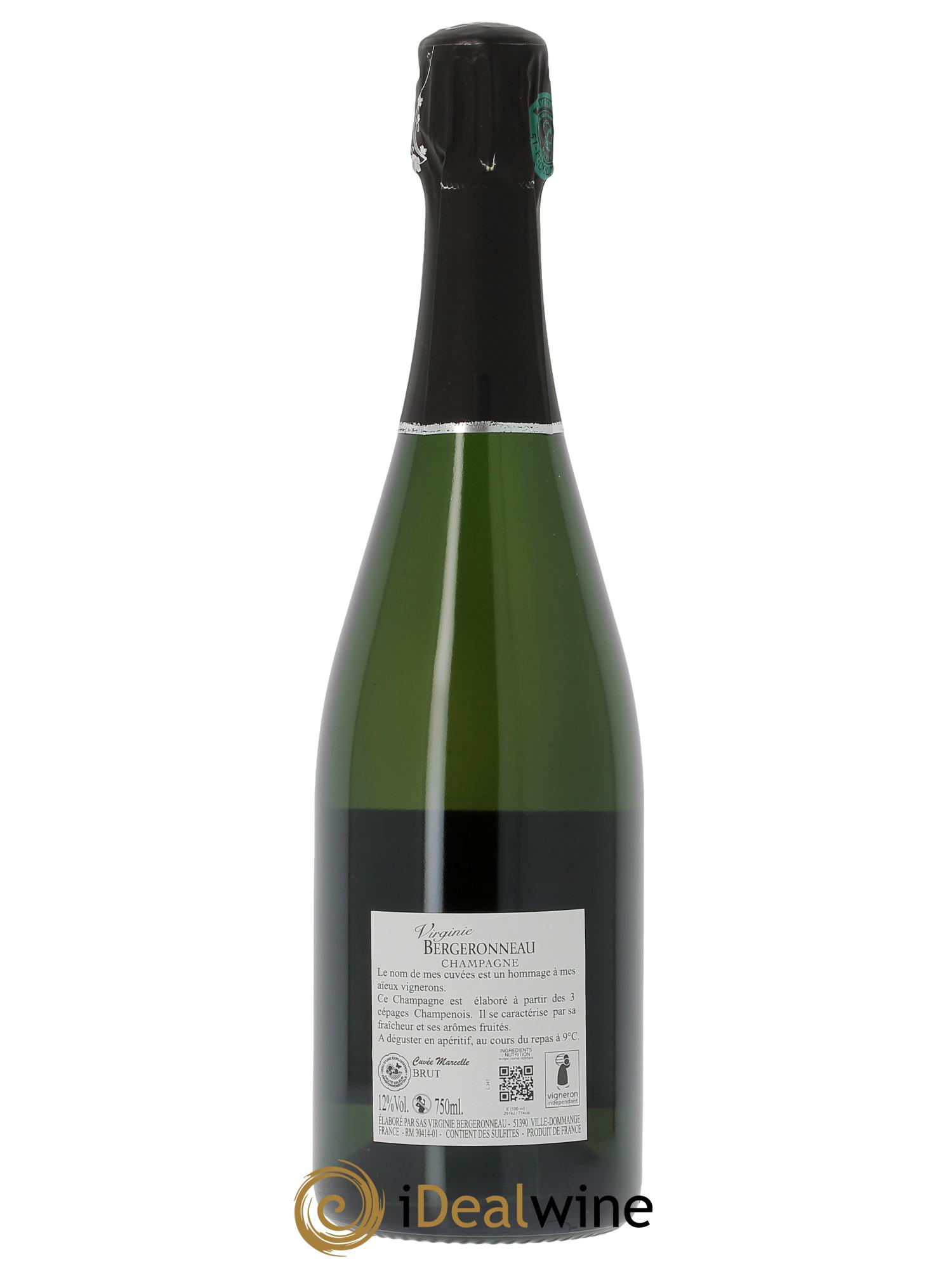 Cuvée Marcelle Brut Virginie Bergeronneau - Lot de 1 bouteille - 1