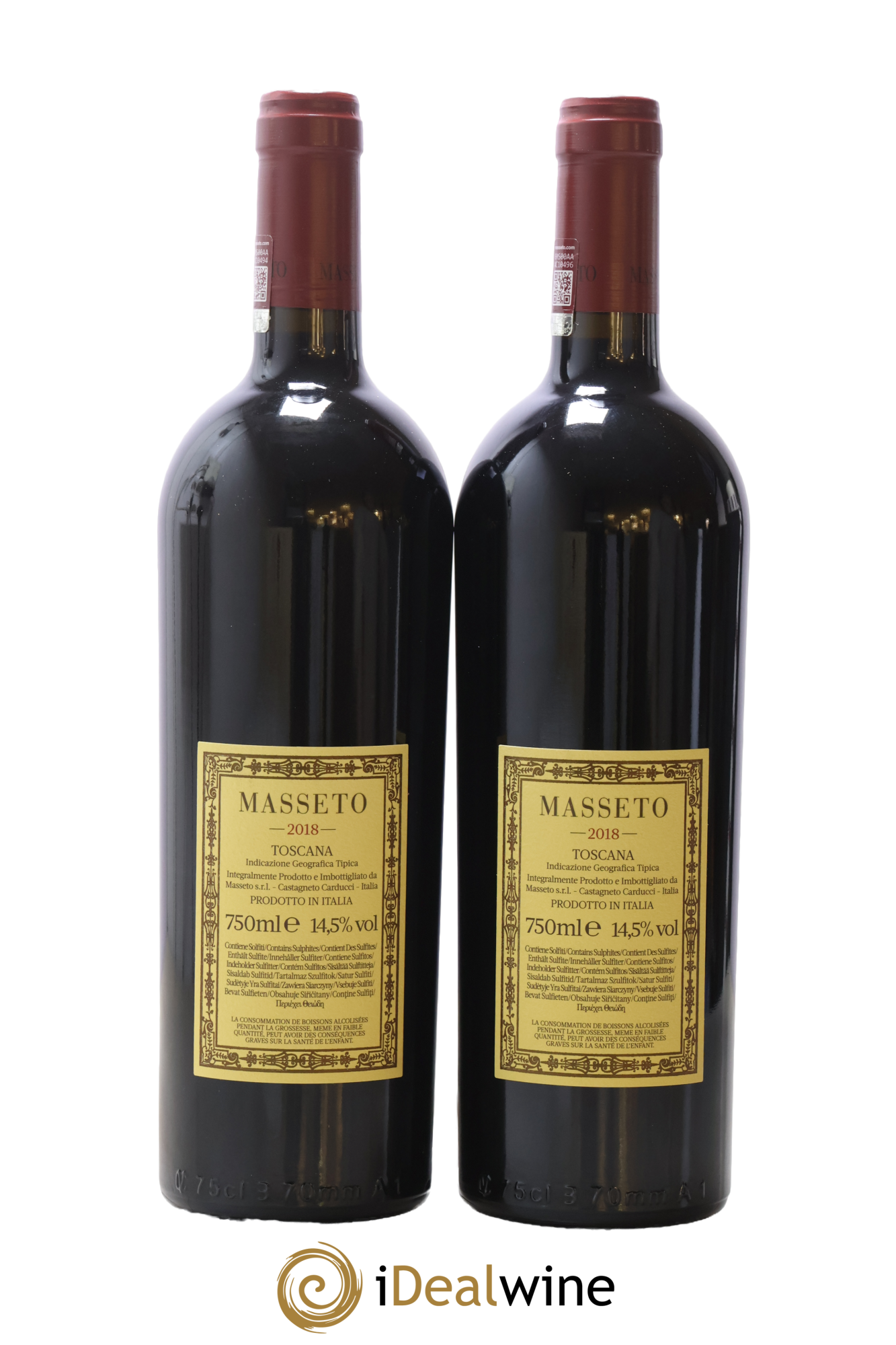 Toscana IGT Tenuta Dell'Ornellaia Masseto Frescobaldi 2018 - Lotto di 2 bottiglie - 1