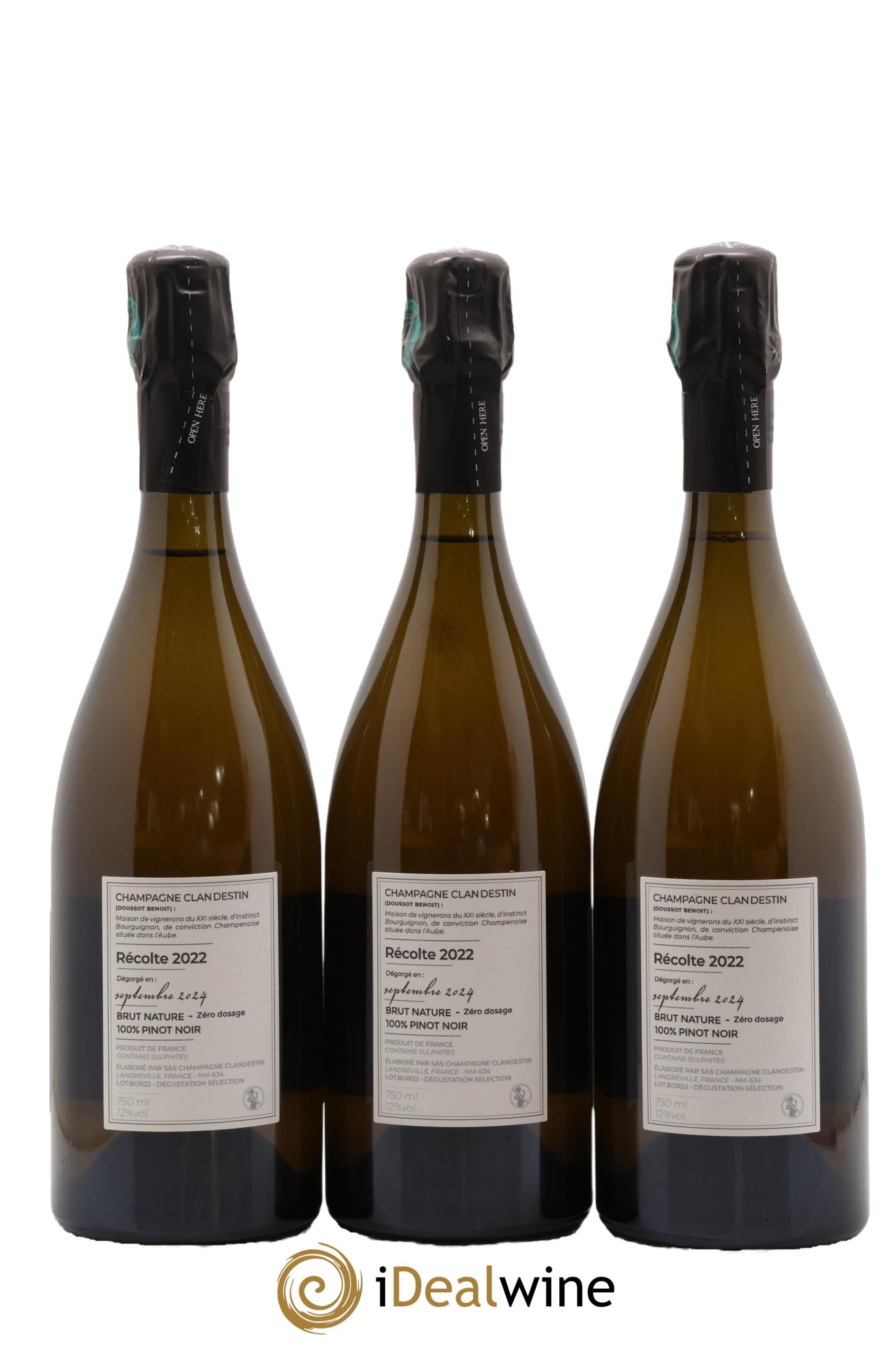 Boréal Brut Nature Clandestin 2022 - Lot de 3 bouteilles - 1