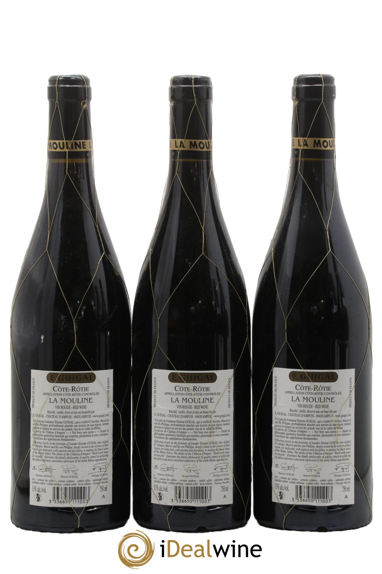 Côte-Rôtie La Mouline Guigal 2007 - Lotto di 3 bottiglie - 1