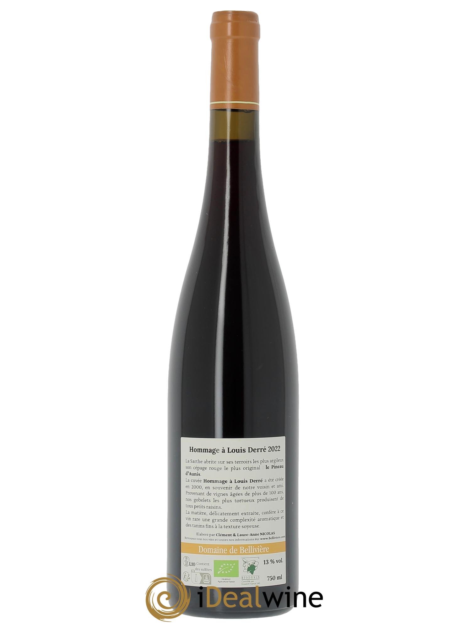 Coteaux du Loir Hommage à Louis Derré Domaine de Bellivière  2022 - Posten von 1 Flasche - 1