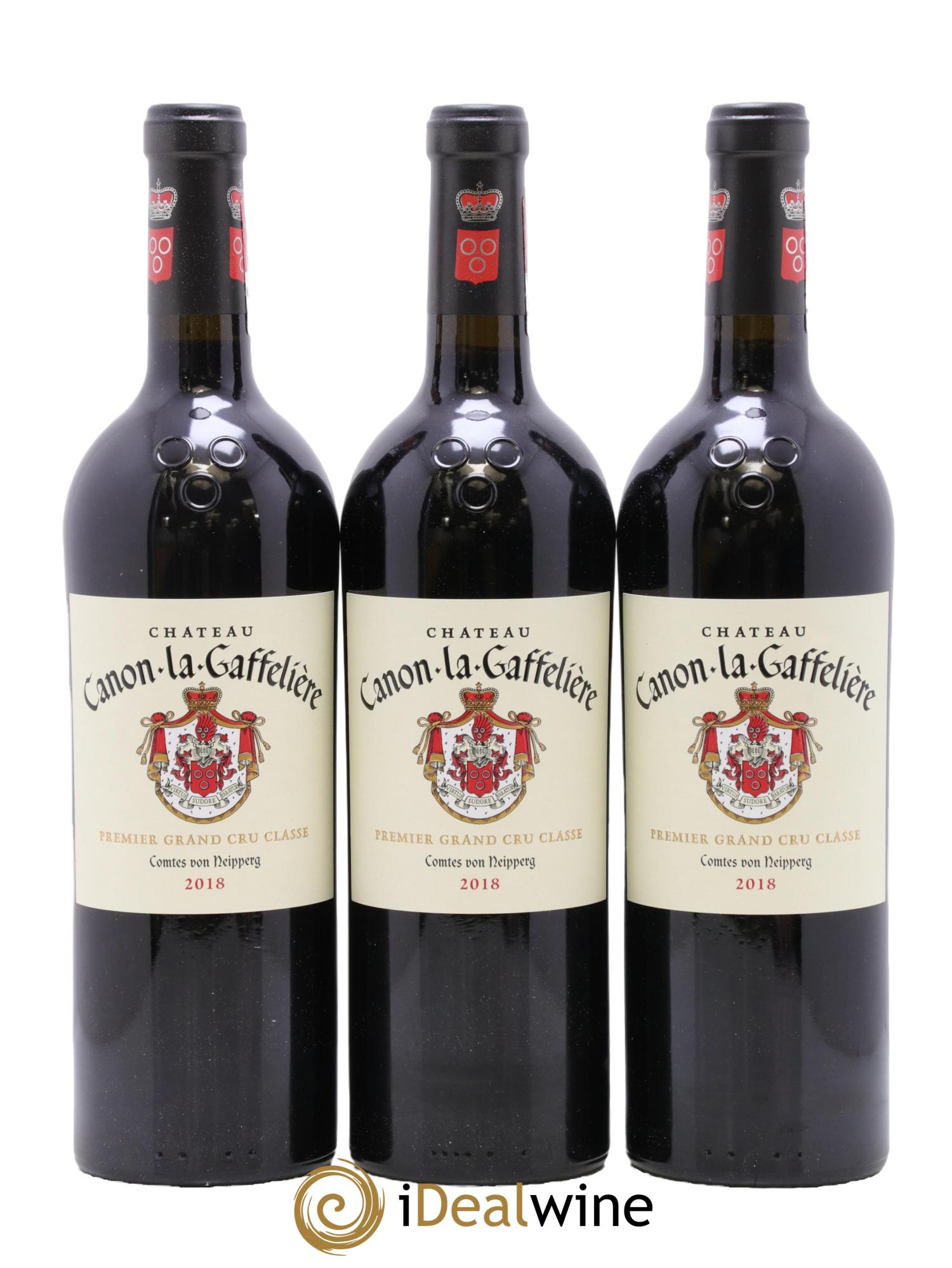 Château Canon la Gaffelière 1er Grand Cru Classé B 2018 - Lotto di 3 bottiglie - 0