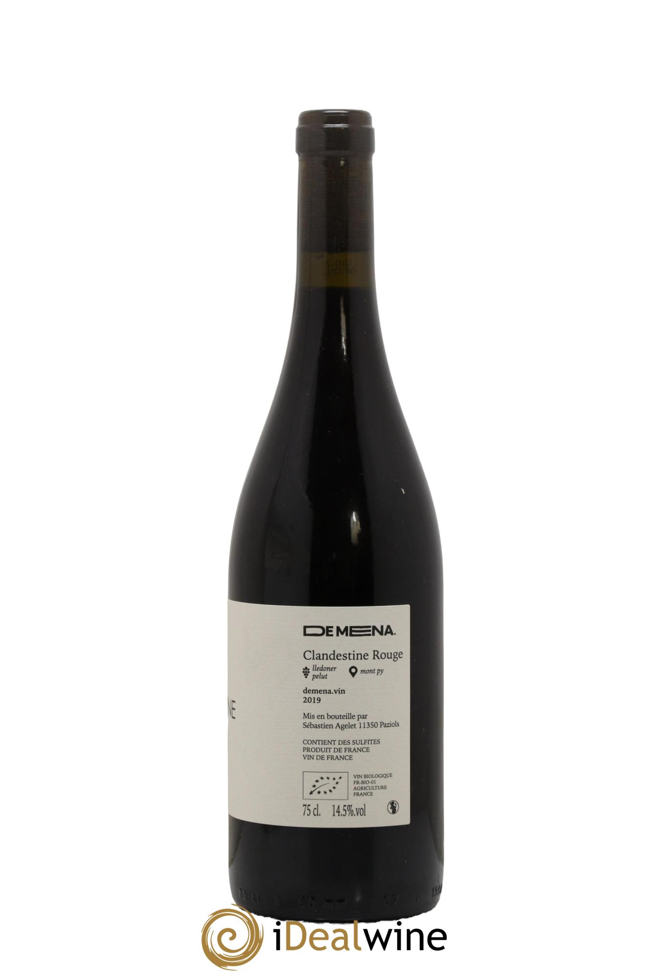 Vin de France Clandestine Domaine de Mena 2019 - Lot de 1 bouteille - 1