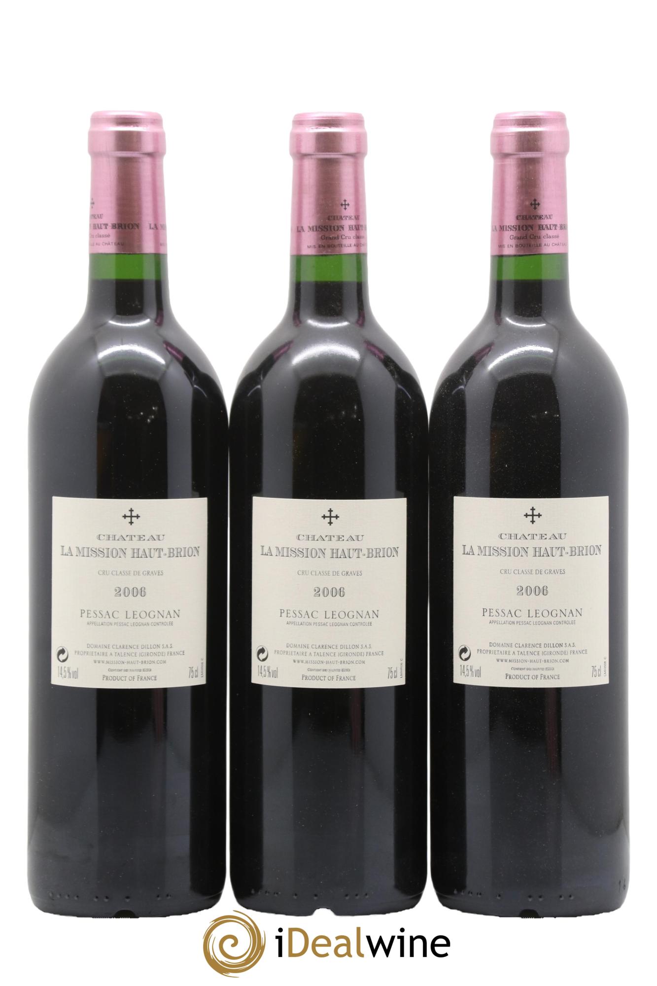 Château la Mission Haut-Brion Cru Classé de Graves 2006 - Posten von 6 Flaschen - 2