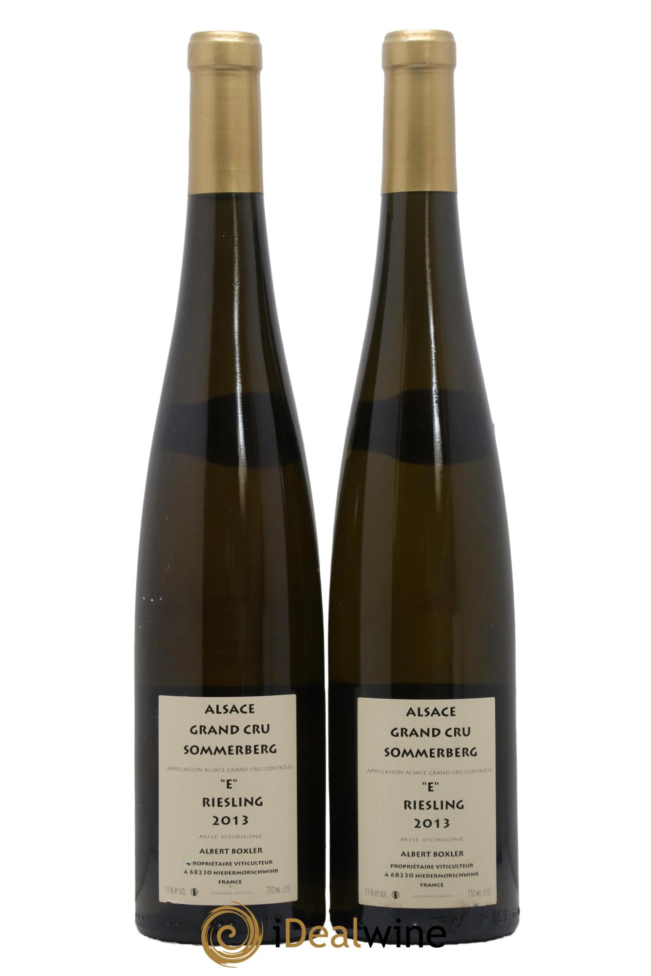 Alsace Riesling Grand Cru Sommerberg E Albert Boxler 2013 - Lot de 2 bouteilles - 1