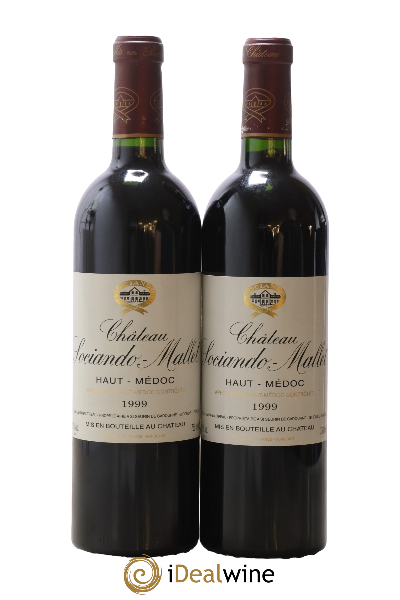 Château Sociando Mallet 1999 - Posten von 2 Flaschen - 0