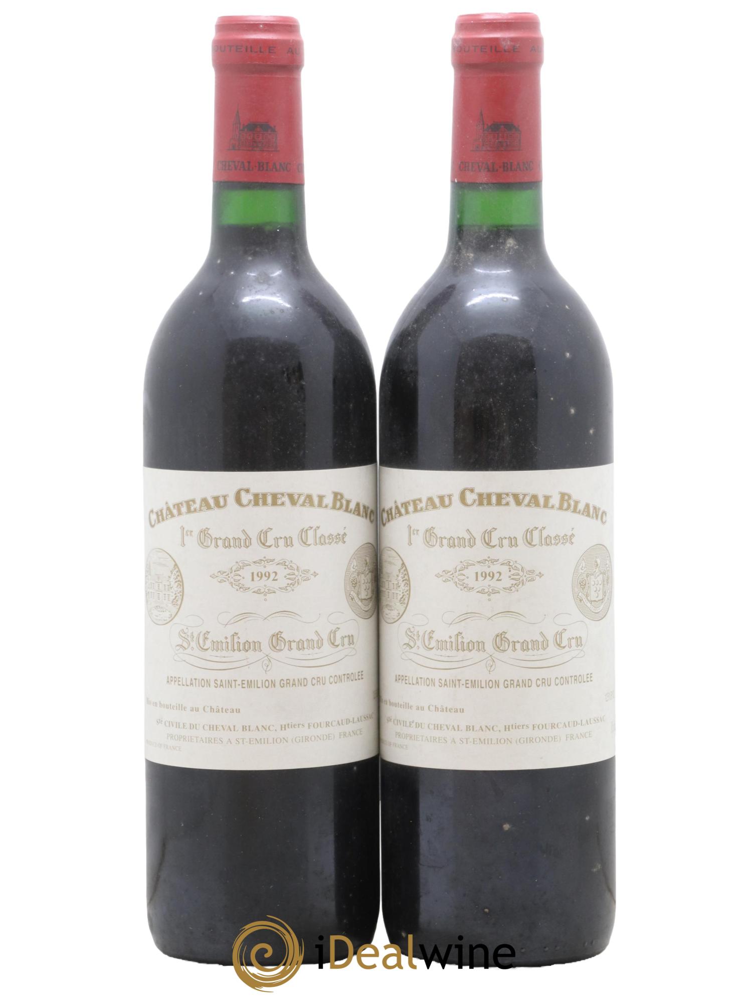 Château Cheval Blanc 1er Grand Cru Classé A 1992 - Lot de 2 bouteilles - 0