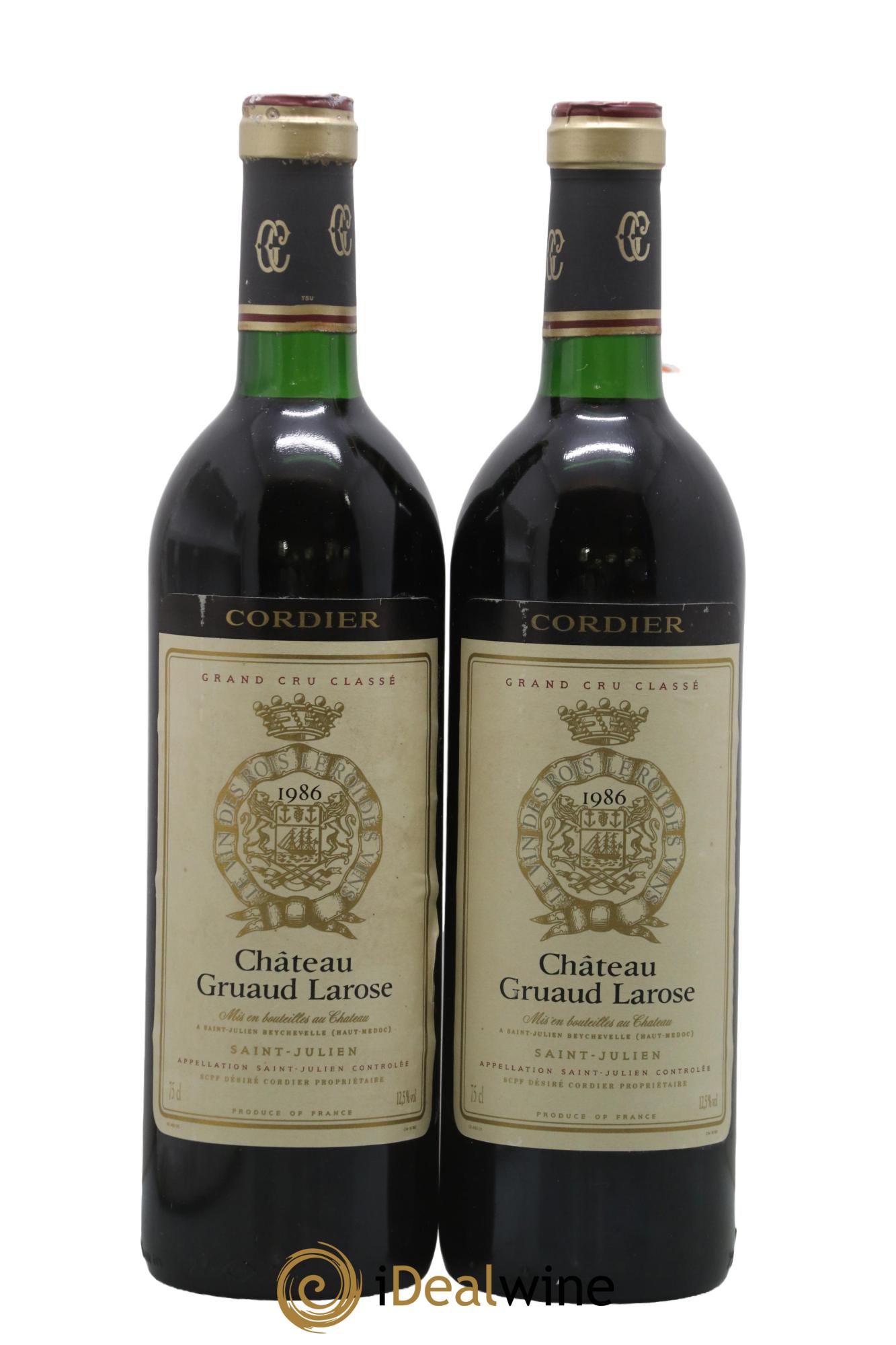 Château Gruaud Larose 2ème Grand Cru Classé 1986 - Lot of 2 bottles - 0