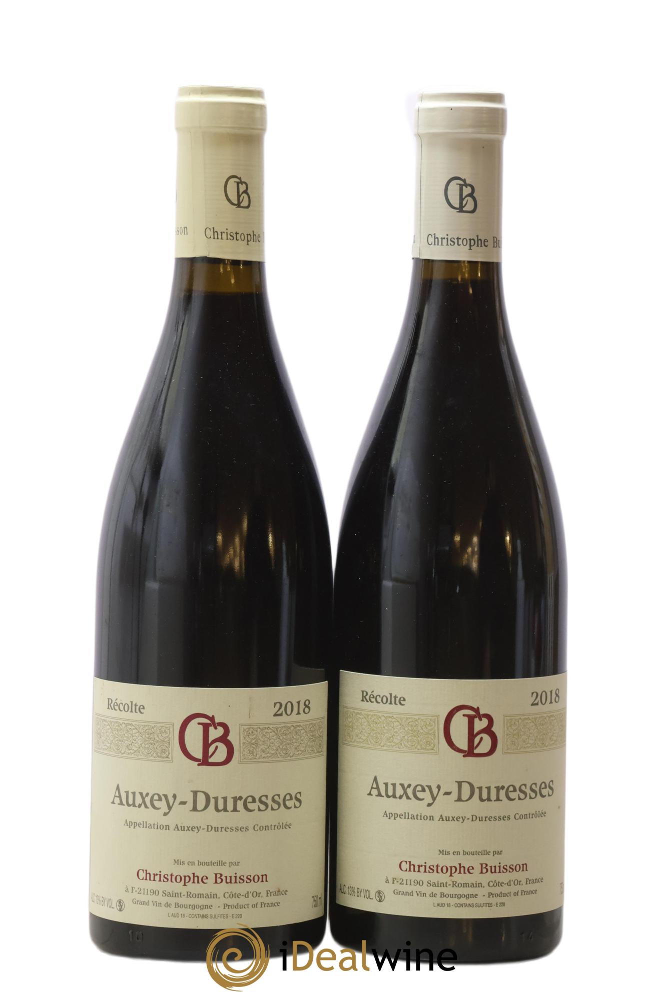 Auxey-Duresses Christophe Buisson 2018 - Lot de 2 bouteilles - 0