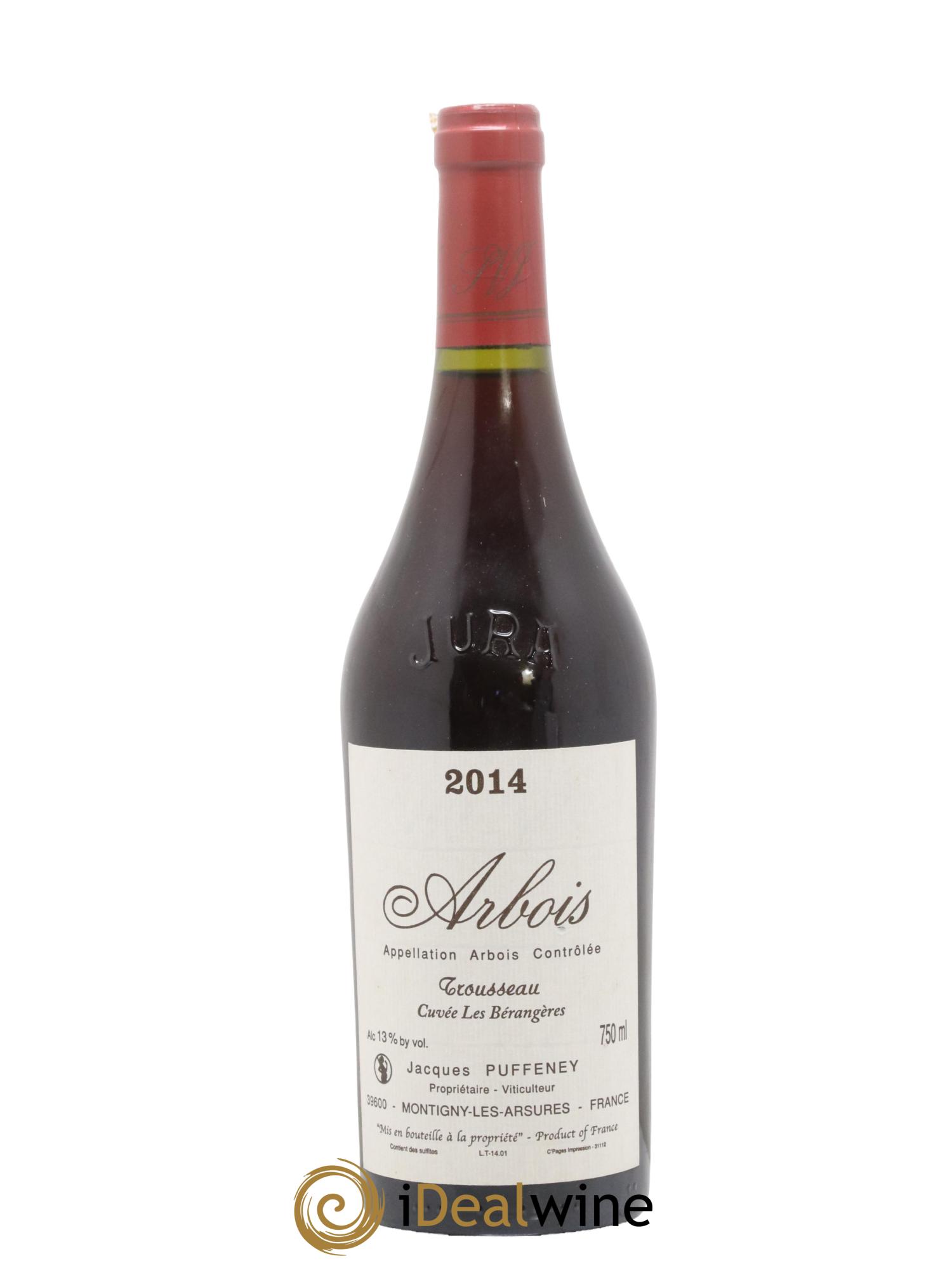 Arbois Trousseau Cuvée Les Bérangères Jacques Puffeney 2014 - Lot de 1 bouteille - 0