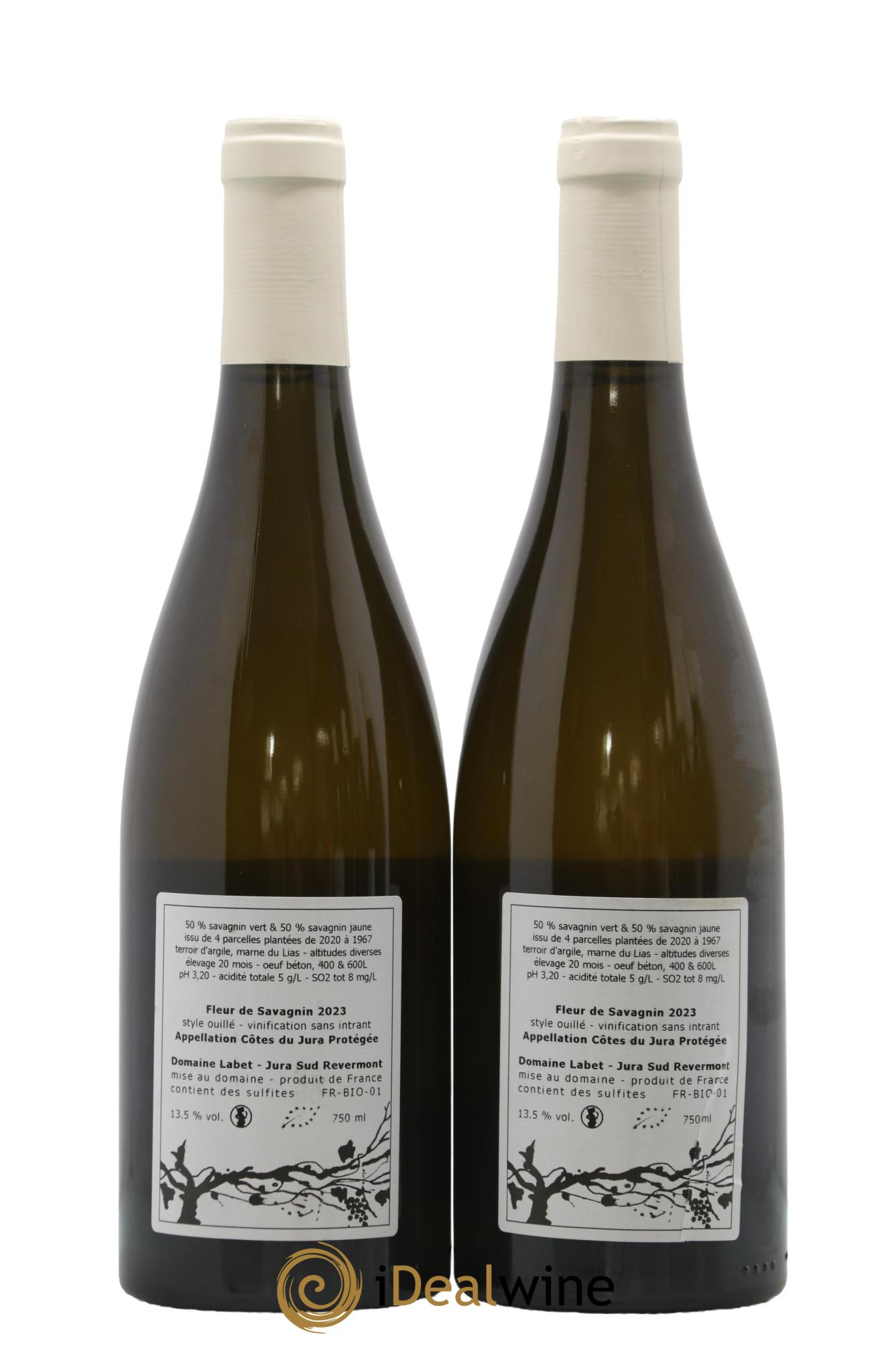 Côtes du Jura Fleur de Savagnin Romain - Julien  - Charline Labet 2023 - Lot de 2 bouteilles - 1