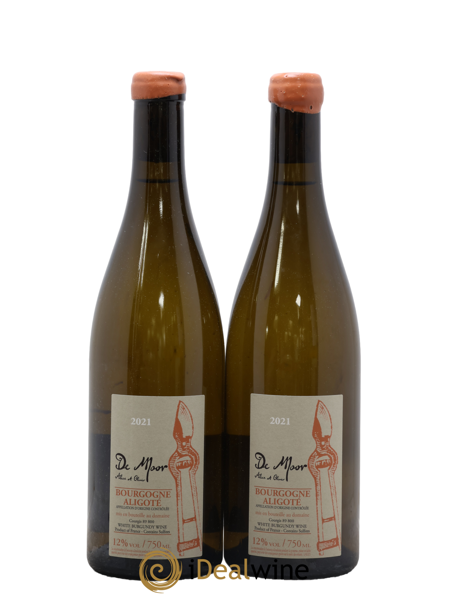 Bourgogne Aligoté Alice et Olivier De Moor 2021 - Posten von 2 Flaschen - 0