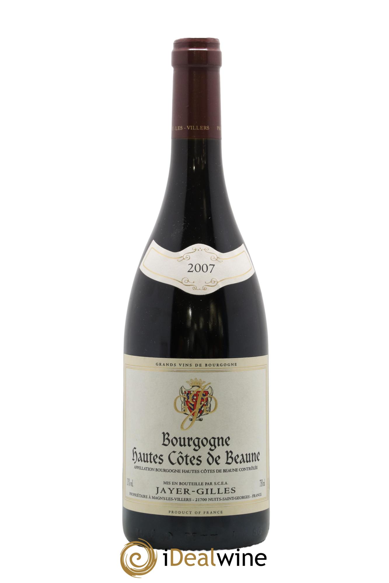 Hautes-Côtes de Beaune Hoffmann-Jayer (anciennement Jayer-Gilles) 2007 - Posten von 1 Flasche - 0
