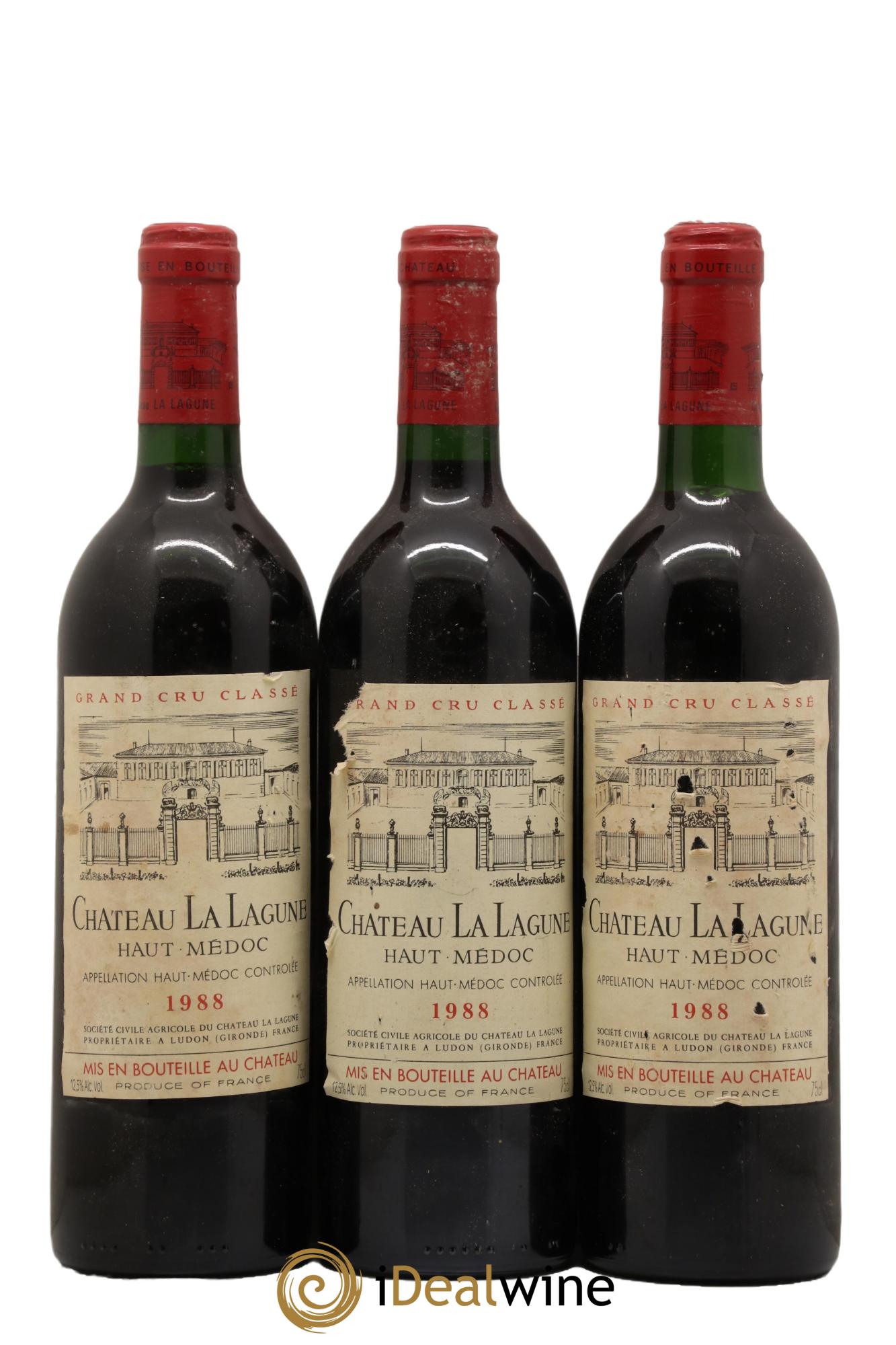 Château la Lagune 3ème Grand Cru Classé 1988 - Lot de 3 bouteilles - 0