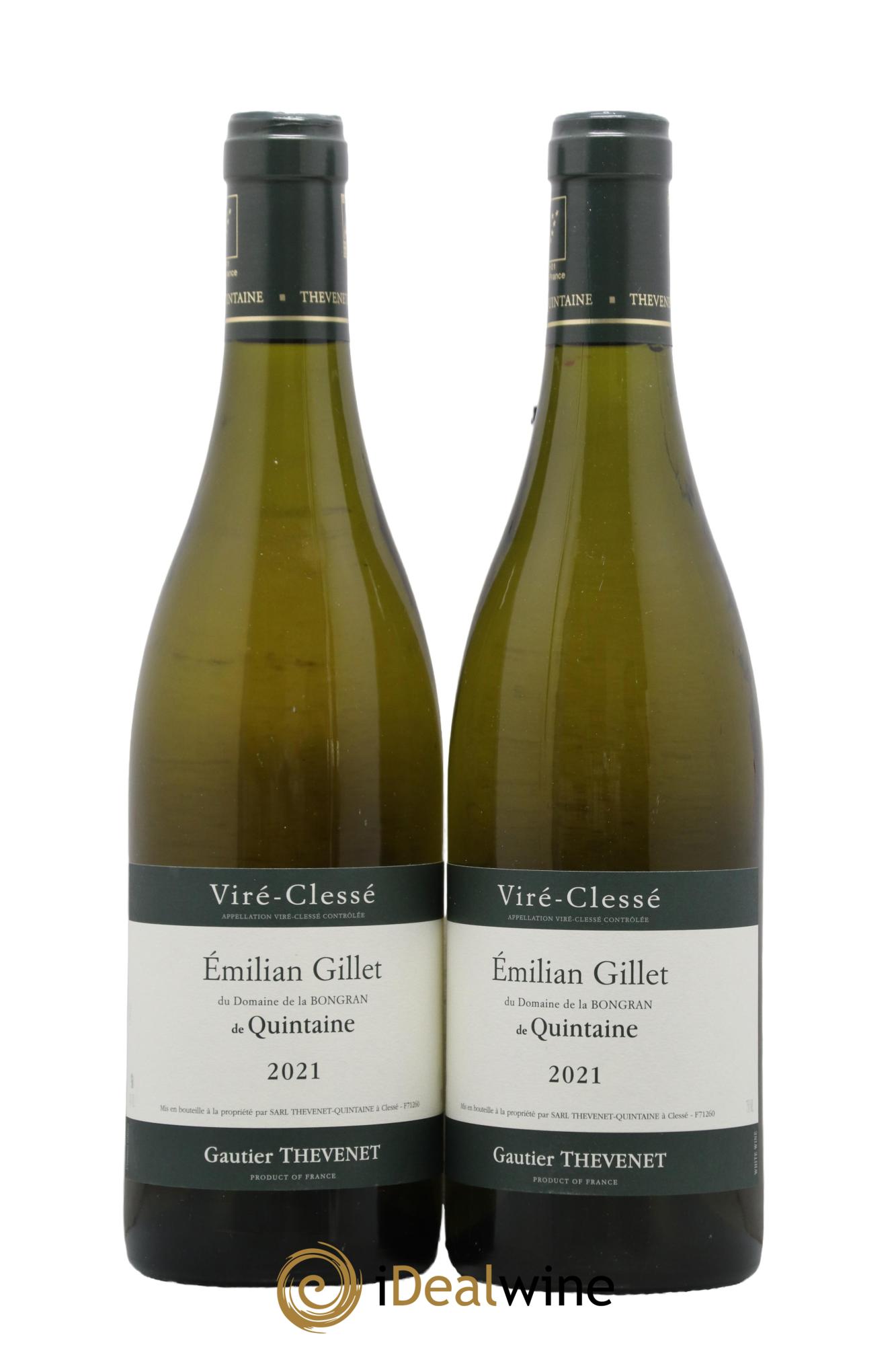 Viré-Clessé Cuvée Emilian Domaine de la Bongran (J.Thevenet) 2021 - Lot de 2 bouteilles - 0