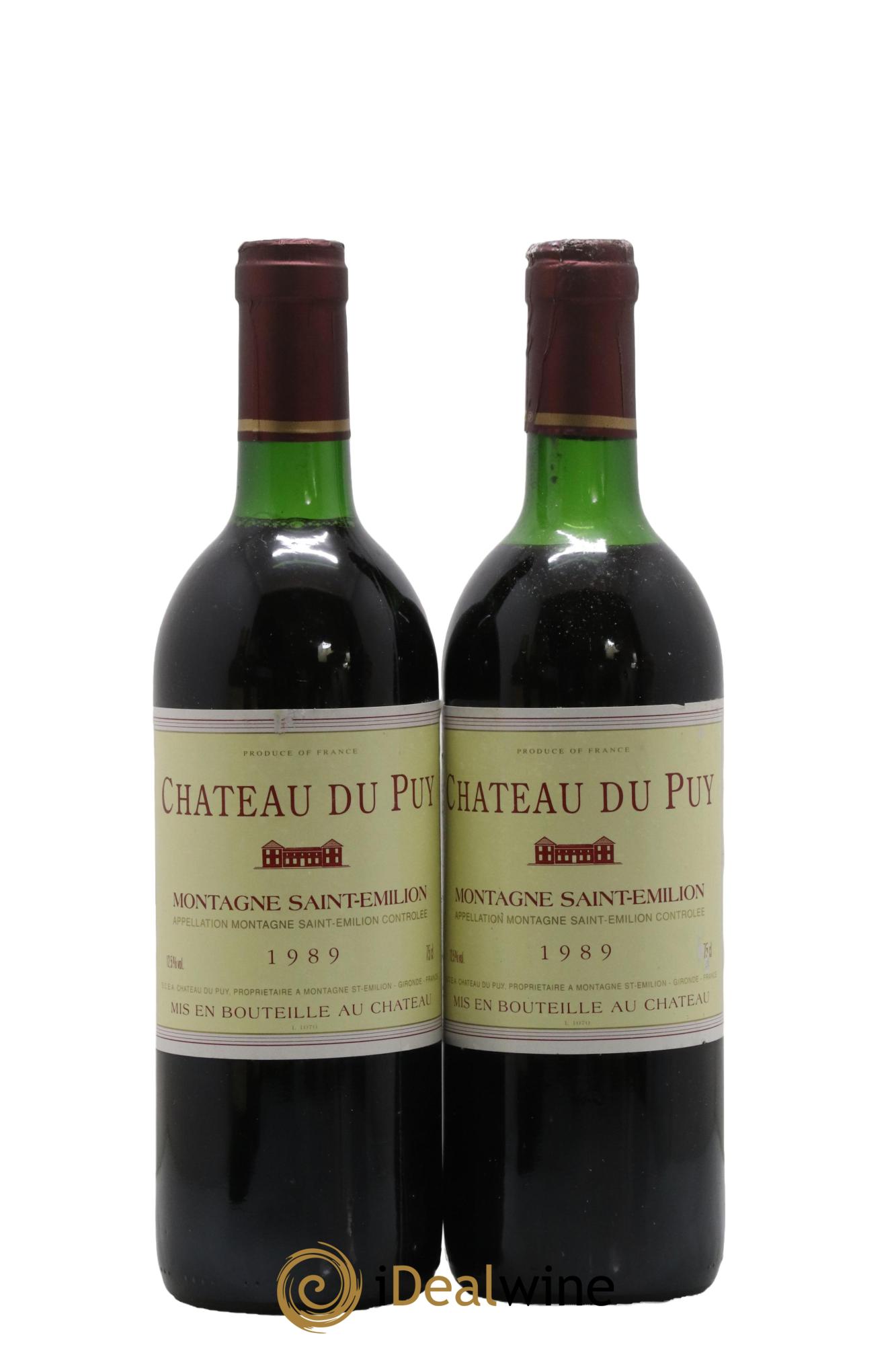 Montagne Saint-Émilion Château du Puy 1989 - Lot de 2 bouteilles - 0