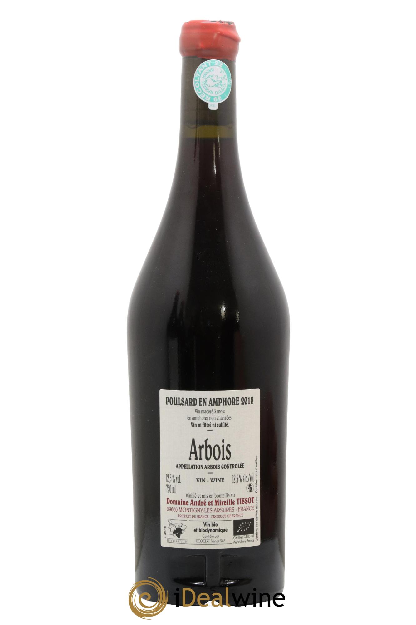 Arbois Poulsard Amphore Bénédicte et Stéphane Tissot 2018 - Lot de 1 bouteille - 1