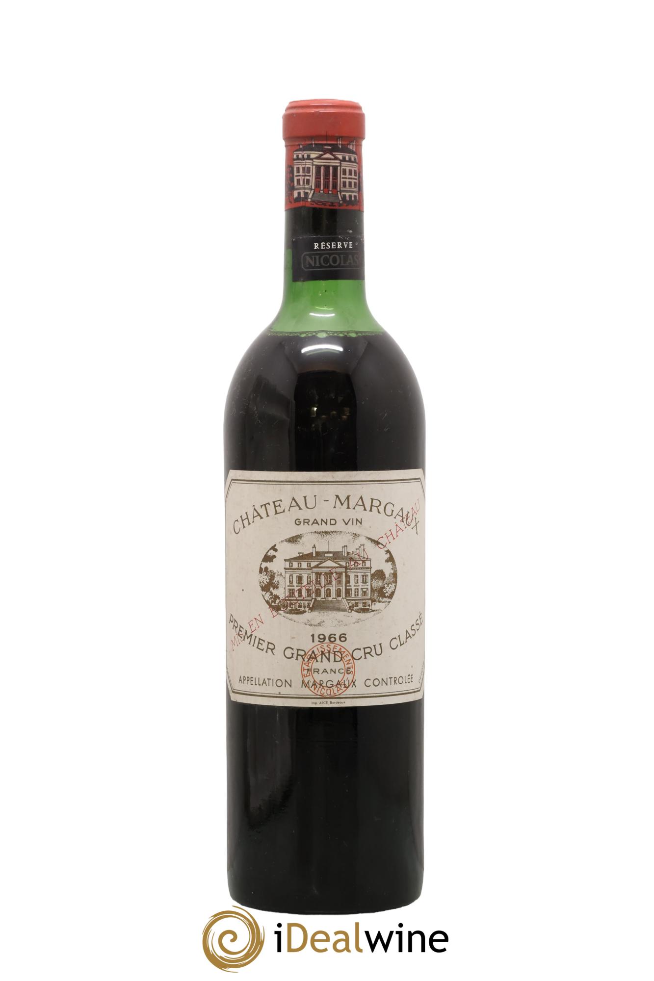 Château Margaux 1er Grand Cru Classé 1966 - Lot de 1 bouteille - 0