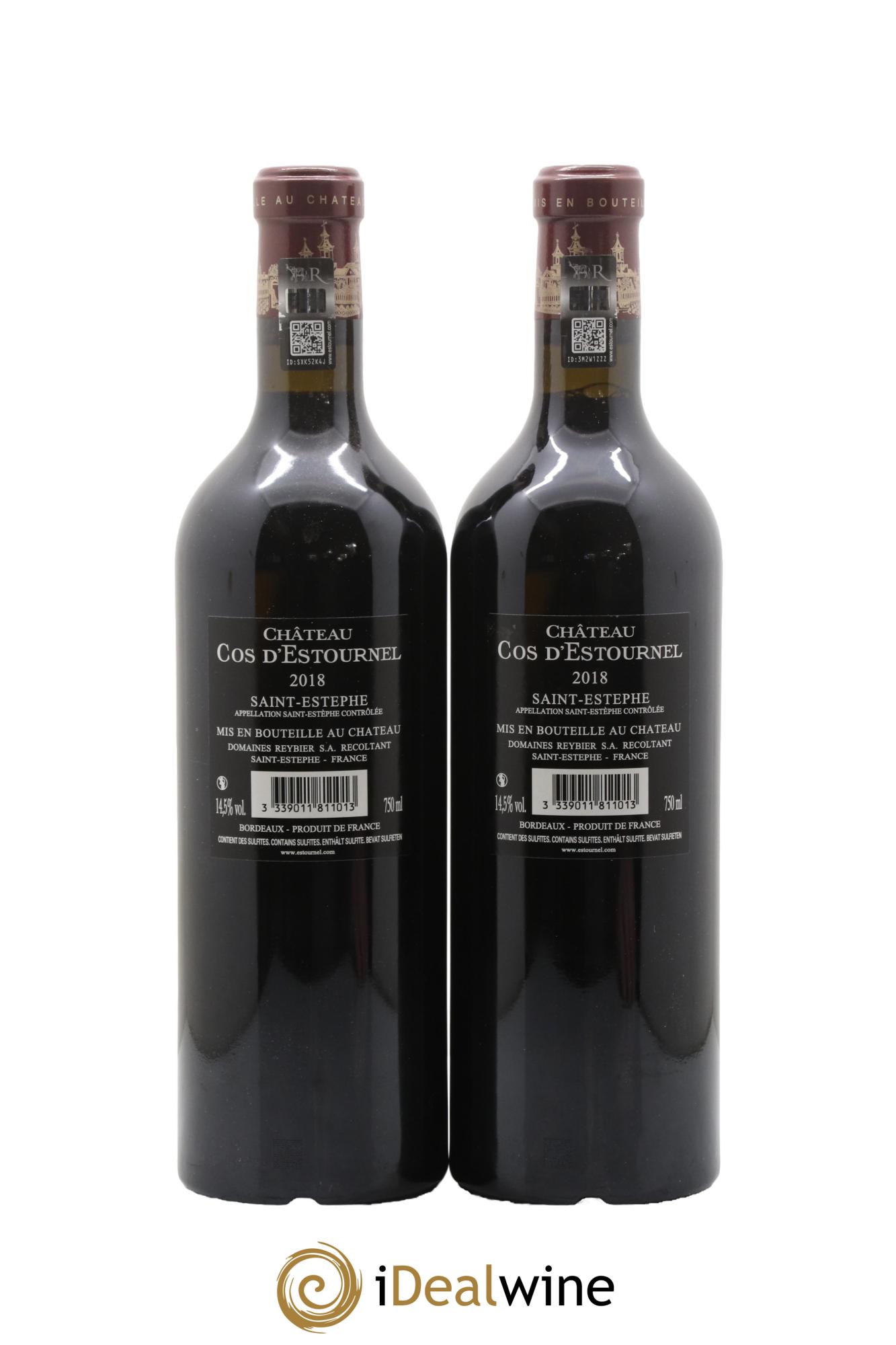 Cos d'Estournel 2ème Grand Cru Classé 2018 - Posten von 2 Flaschen - 1