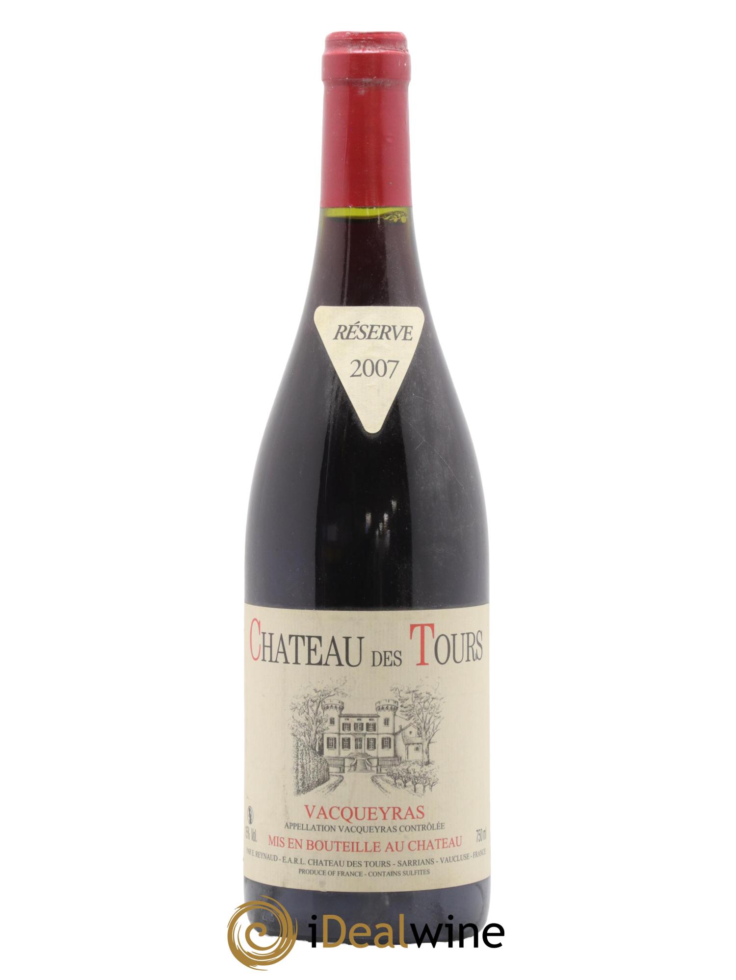 Vacqueyras Château des Tours Emmanuel Reynaud 2007 - Lot de 1 bouteille - 0