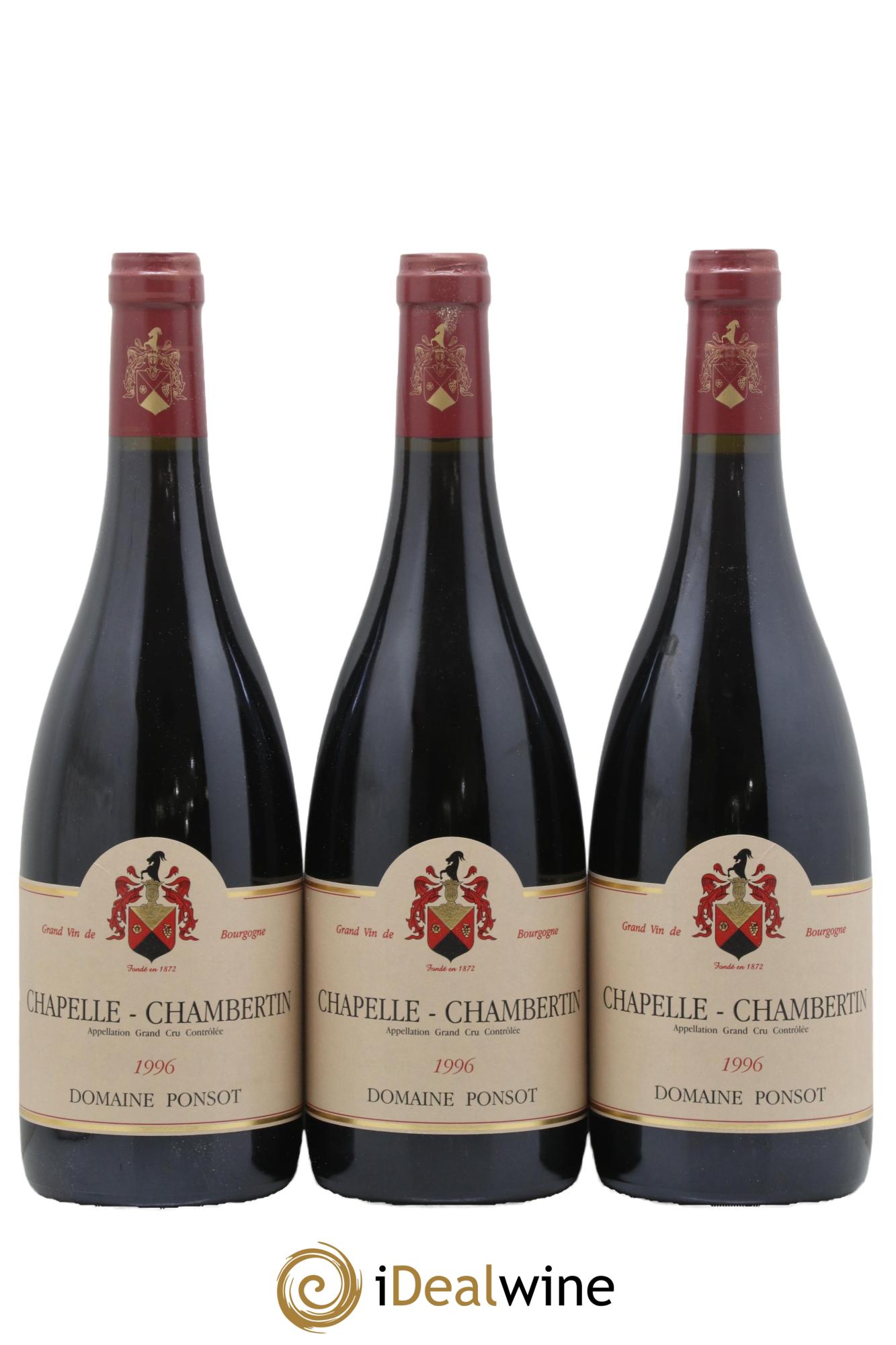 Chapelle-Chambertin Grand Cru Ponsot (Domaine) 1996 - Lot de 3 bouteilles - 0
