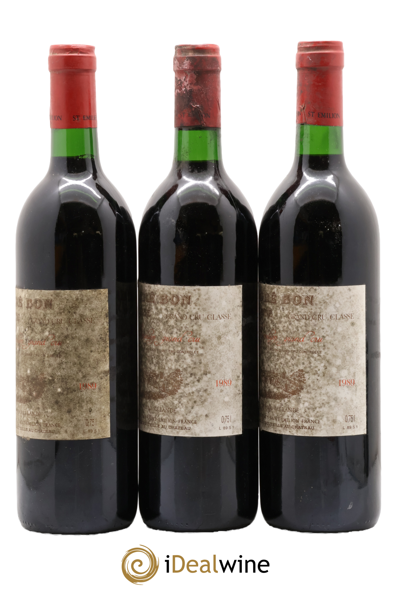 Saint-Émilion Château Curé Bon La Madeleine 1989 - Lot de 3 bouteilles - 1