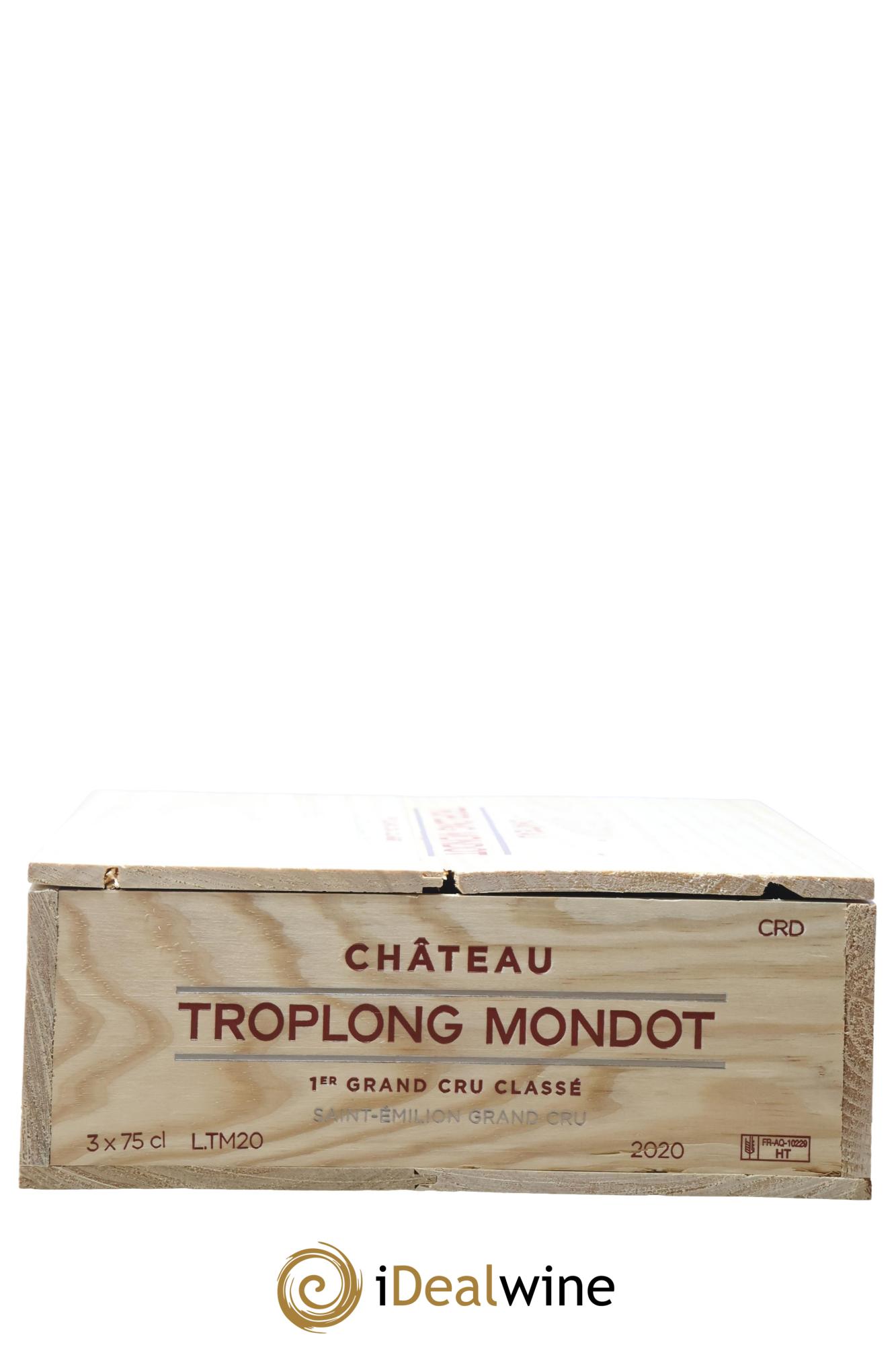 Château Troplong Mondot 1er Grand Cru Classé B 2020 - Lote de 3 botellas - 1