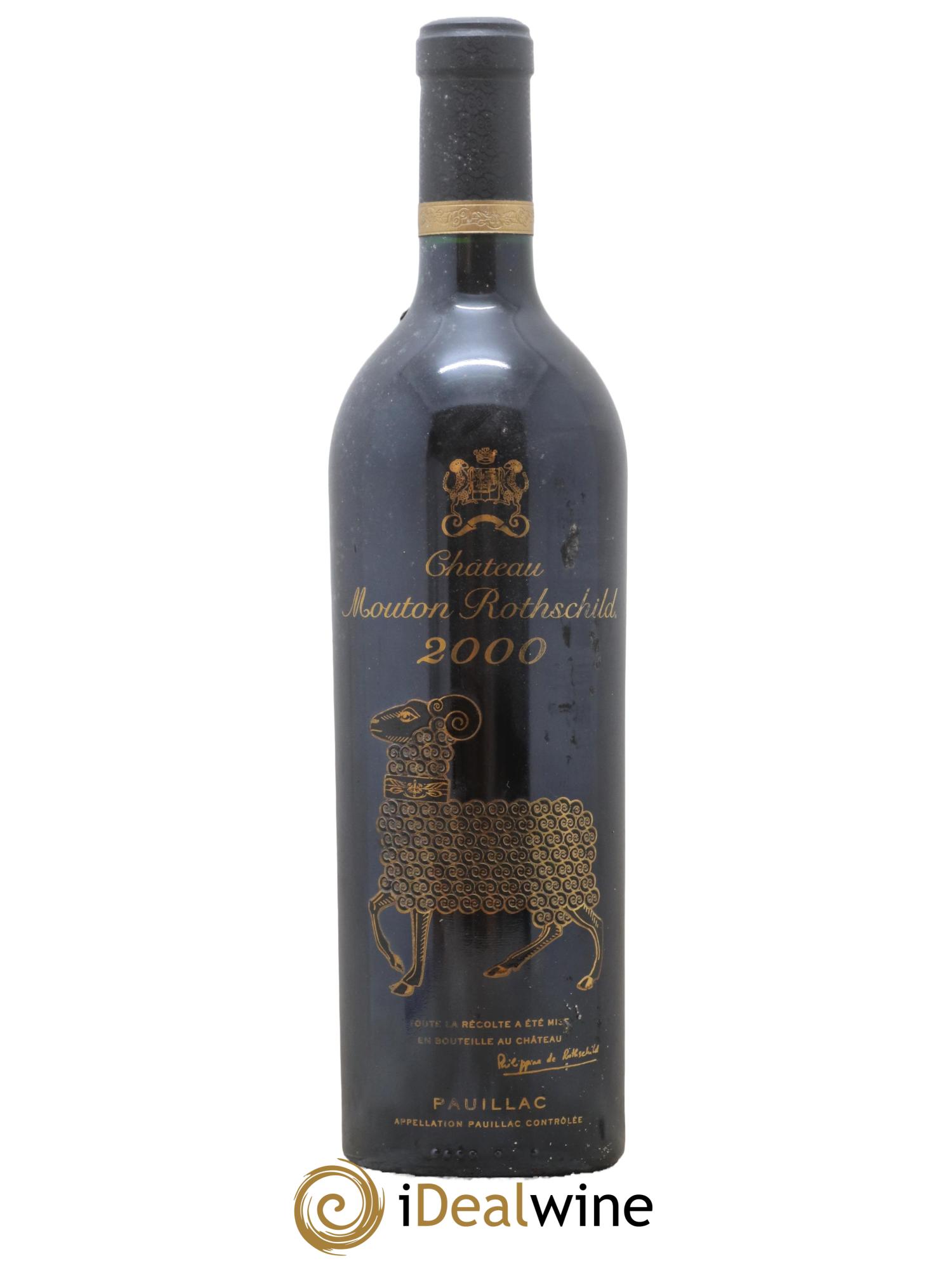 Château Mouton Rothschild 1er Grand Cru Classé 2000 - Lot de 1 bouteille - 0