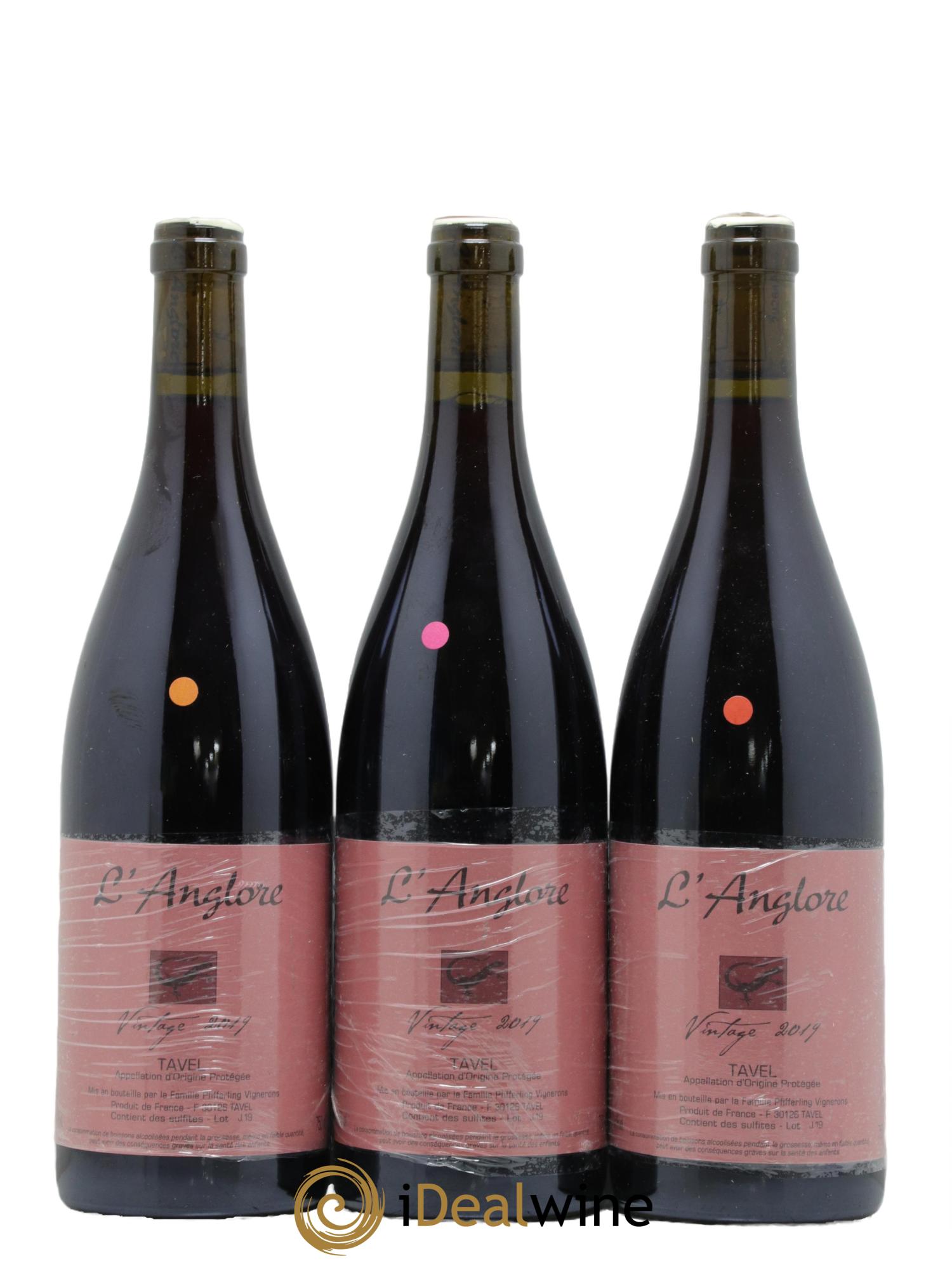 Tavel Vintage L'Anglore 2019 - Lot de 3 bouteilles - 0