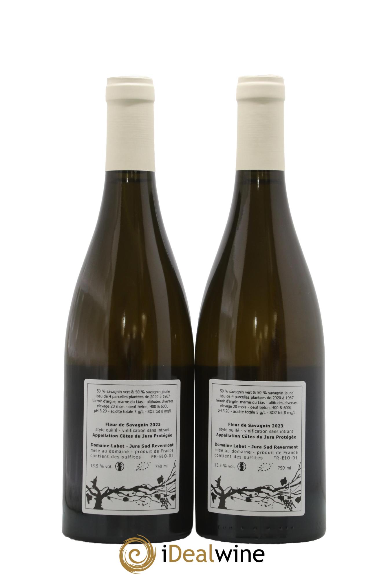 Côtes du Jura Fleur de Savagnin Romain - Julien  - Charline Labet 2023 - Lot de 2 bouteilles - 1
