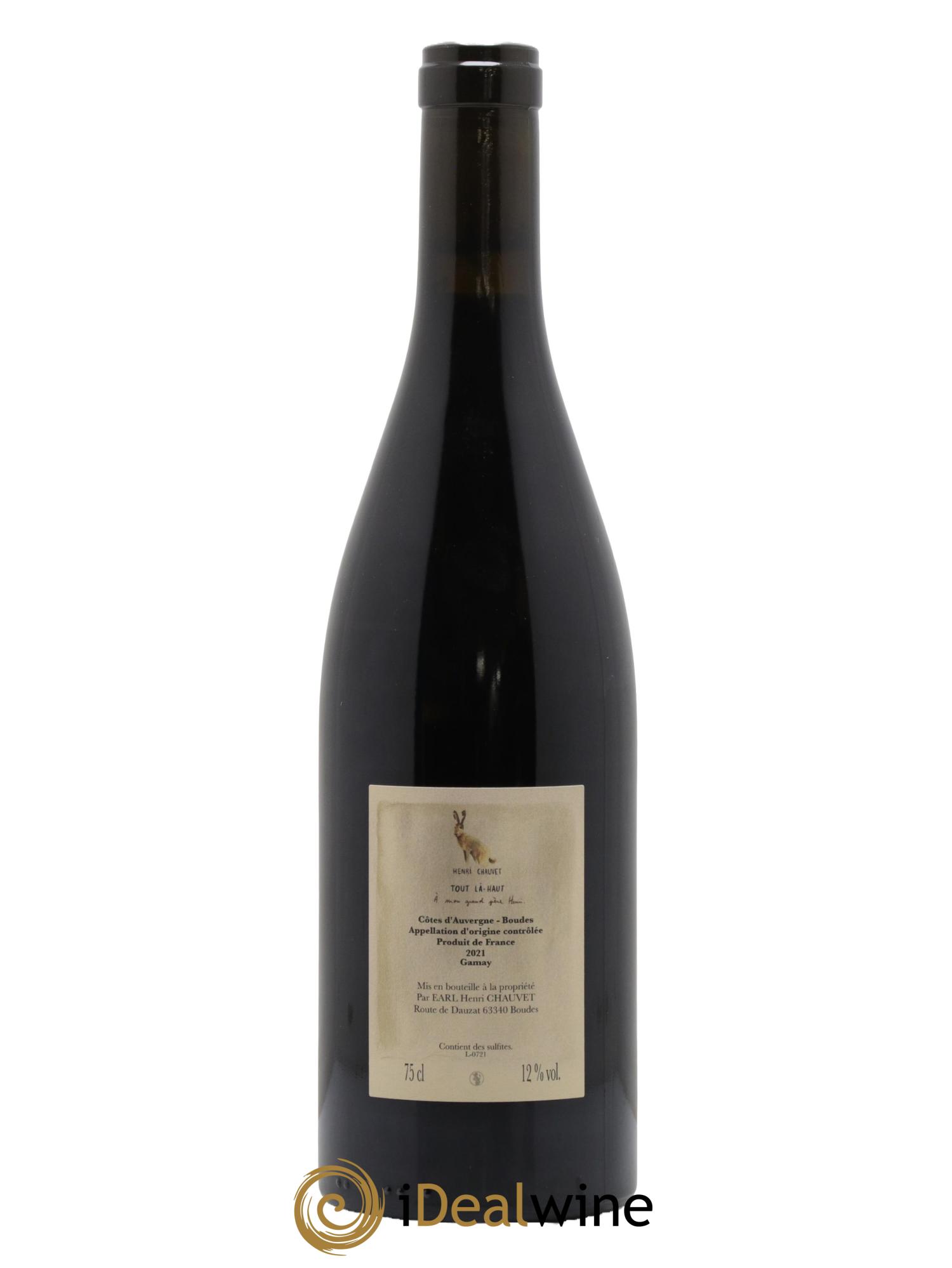 Côtes d'Auvergne Tout Là Haut Henri Chauvet 2021 - Lot de 1 bouteille - 1