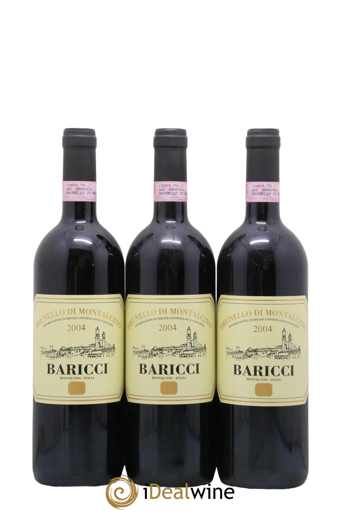 Brunello di Montalcino Baricci 2004 - Lot de 3 bouteilles - 0