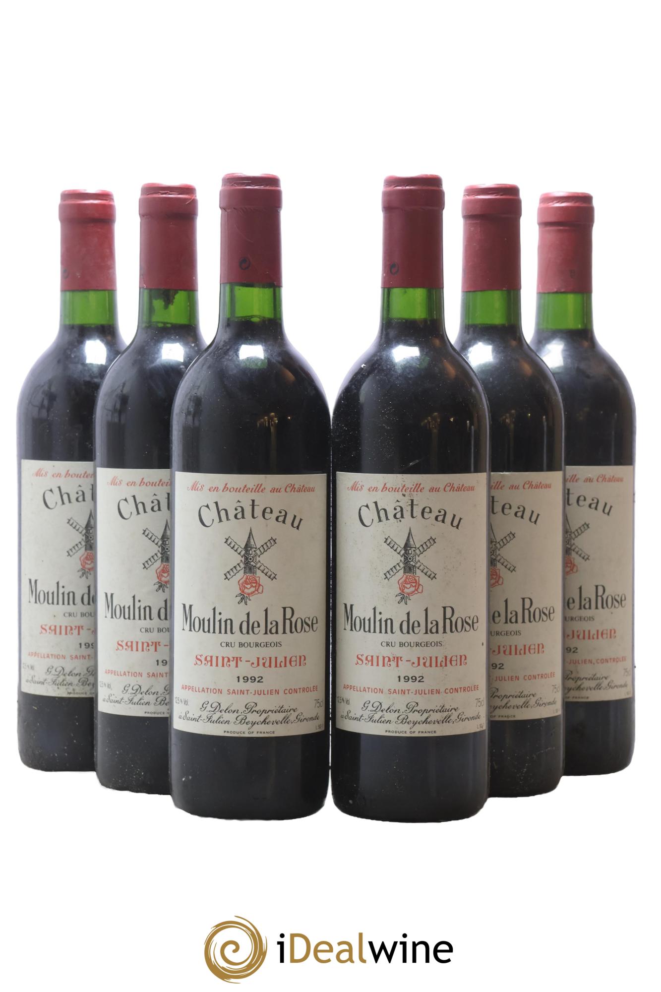 Château Moulin de la Rose Cru Bourgeois 1992 - Posten von 6 Flaschen - 0