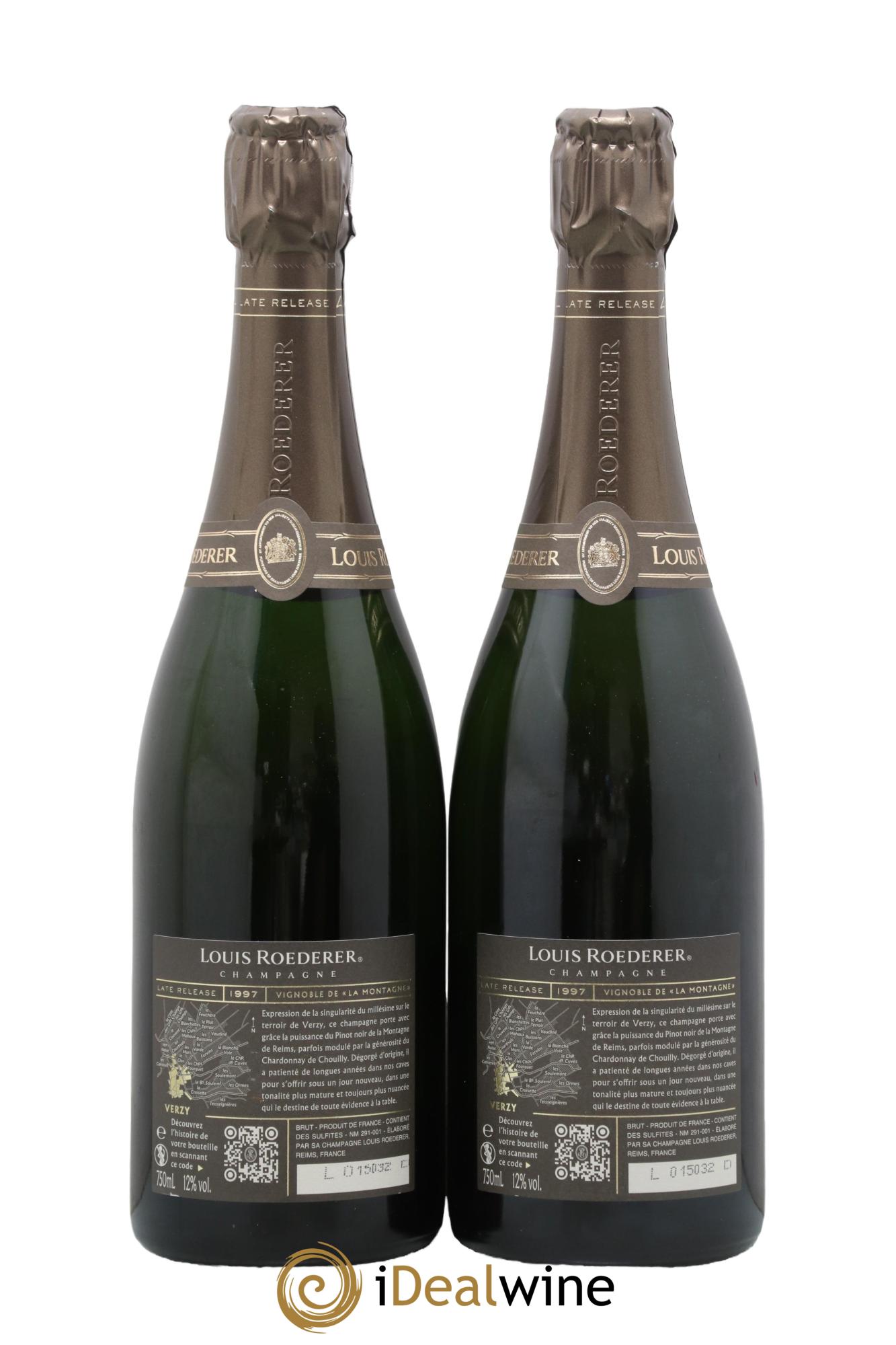 Late Release Louis Roederer 1997 - Lotto di 2 bottiglie - 2