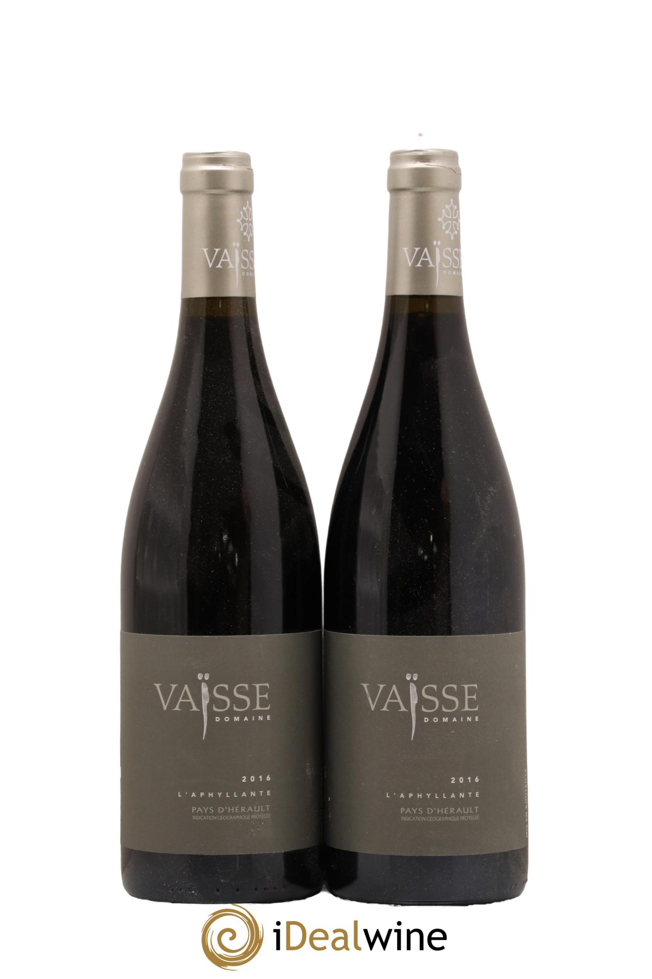 Pays d'Hérault L'Aphyllante Vaisse (Domaine) 2016 - Lot de 2 bouteilles - 0