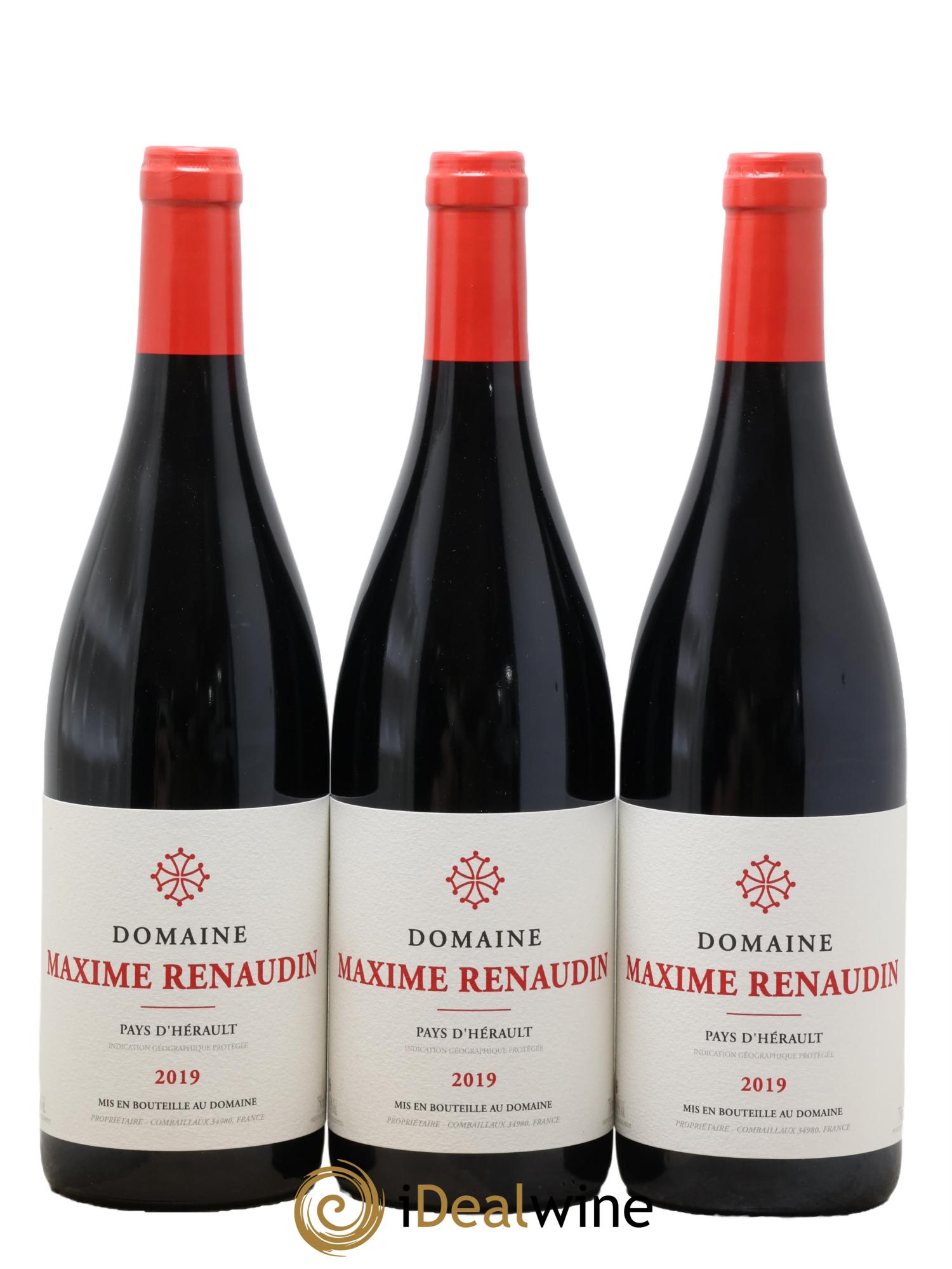 IGP Pays d'Hérault Maxime Renaudin  2019 - Posten von 3 Flaschen - 0