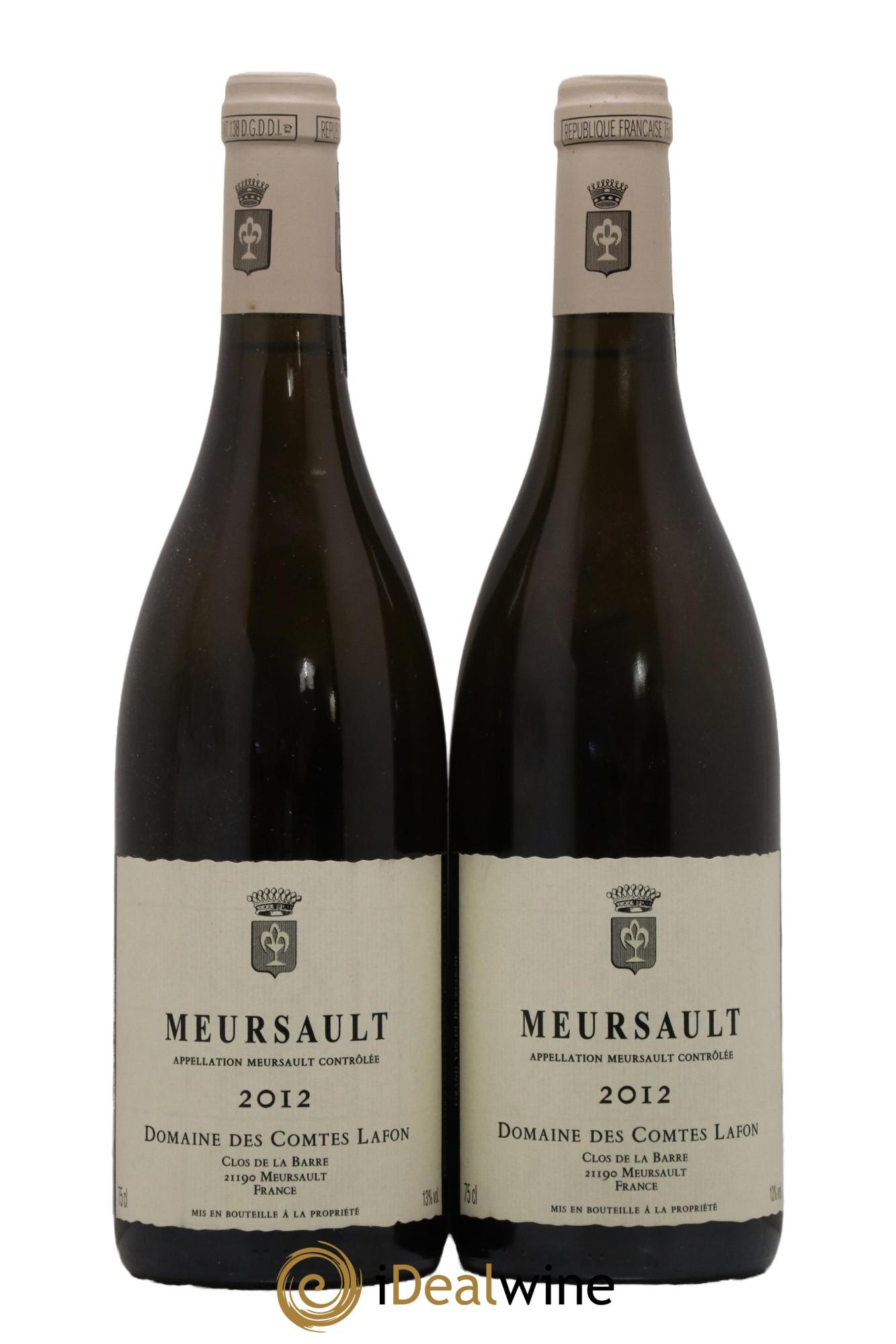 Meursault Comtes Lafon (Domaine des) 2012 - Lot of 2 bottles - 0