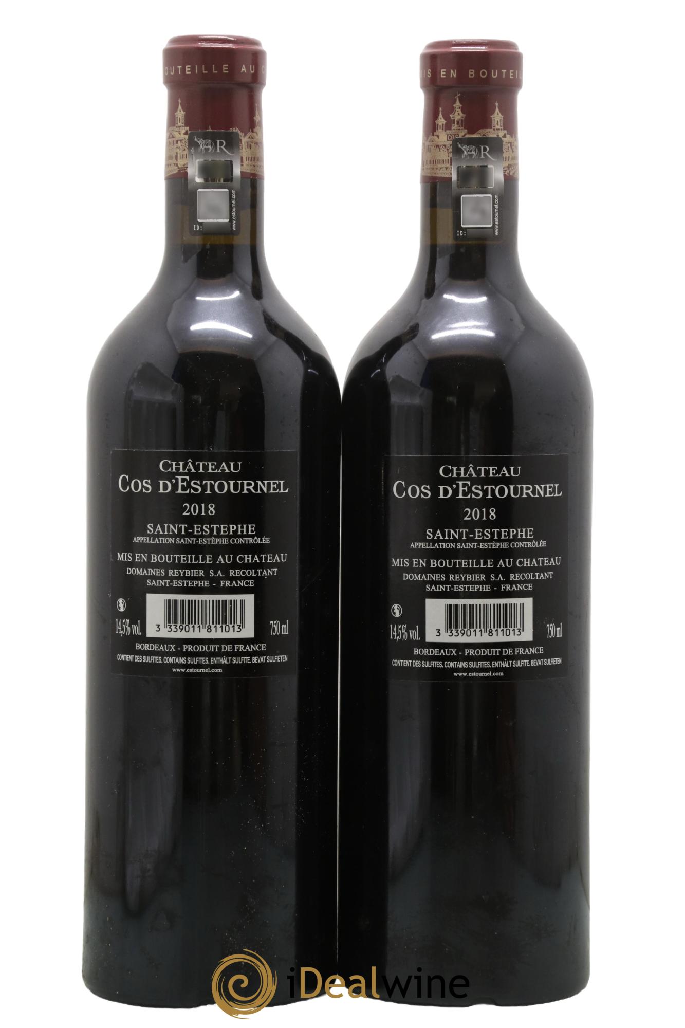 Cos d'Estournel 2ème Grand Cru Classé  2018 - Lotto di 2 bottiglie - 1